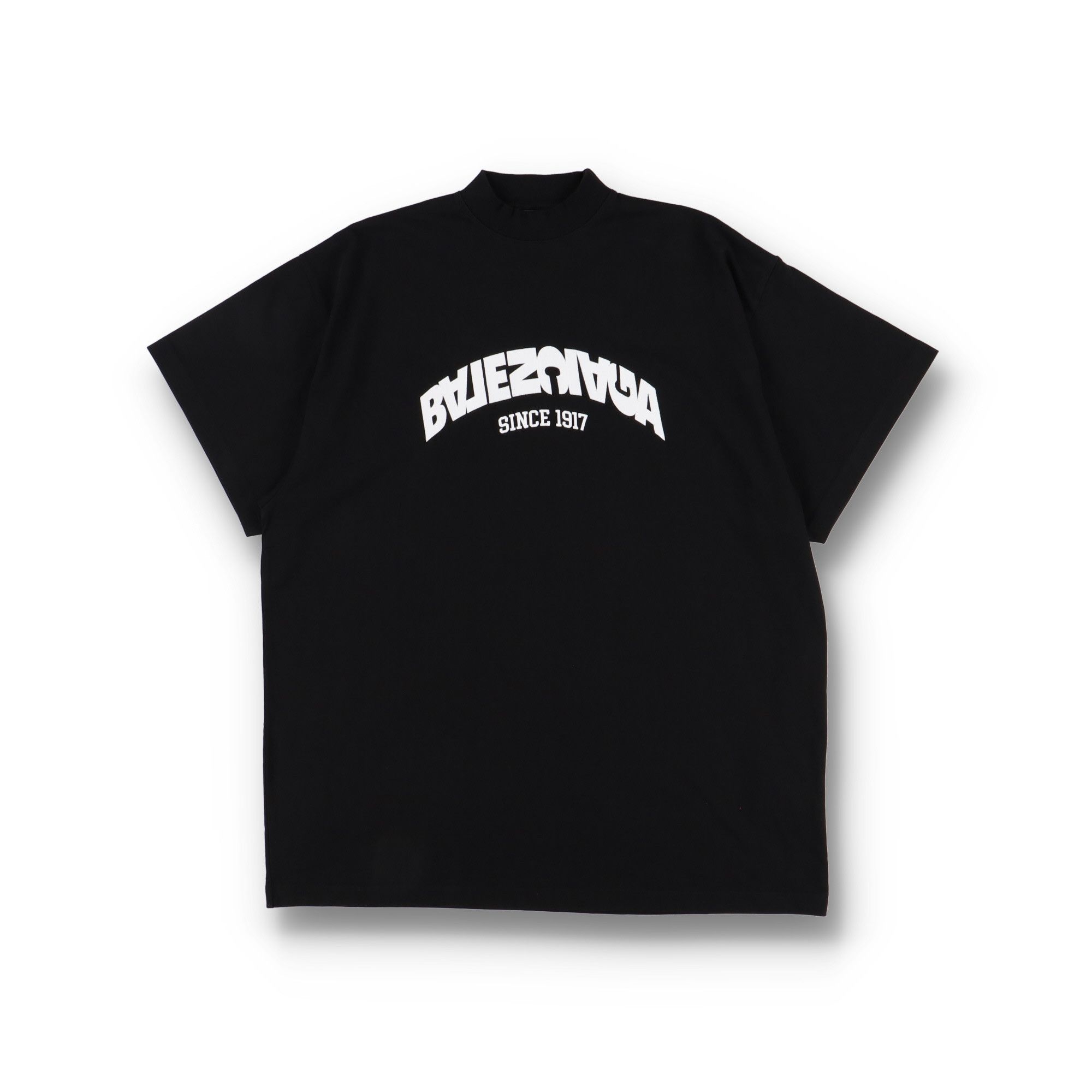 Balenciaga Black Embroidered Back Flip Logo Oversized T-Shirt Size US S / EU 44-46 / 1 - 1 Thumbnail
