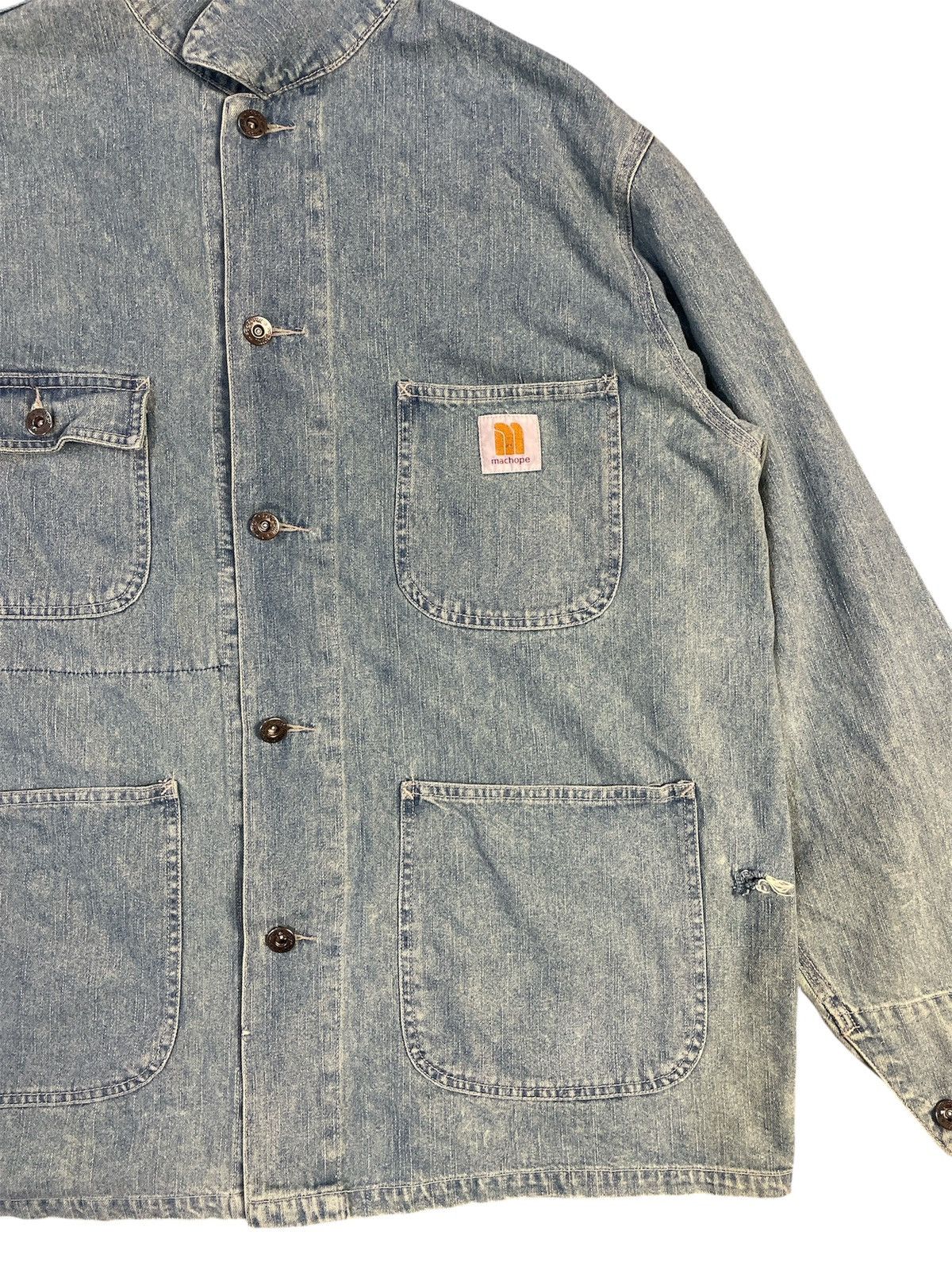 Japanese Brand Vintage Machope Workers Jacket Jeans Jacket Carhartt Jacket Size US L / EU 52-54 / 3 - 3 Thumbnail