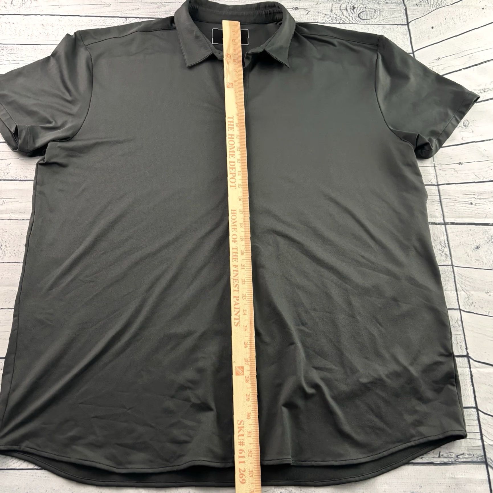 Vintage BYLT Executive Fit Short Sleeve Button Front Shirt Men 3XL Gray Size US XXL / EU 58 / 5 - 3 Thumbnail
