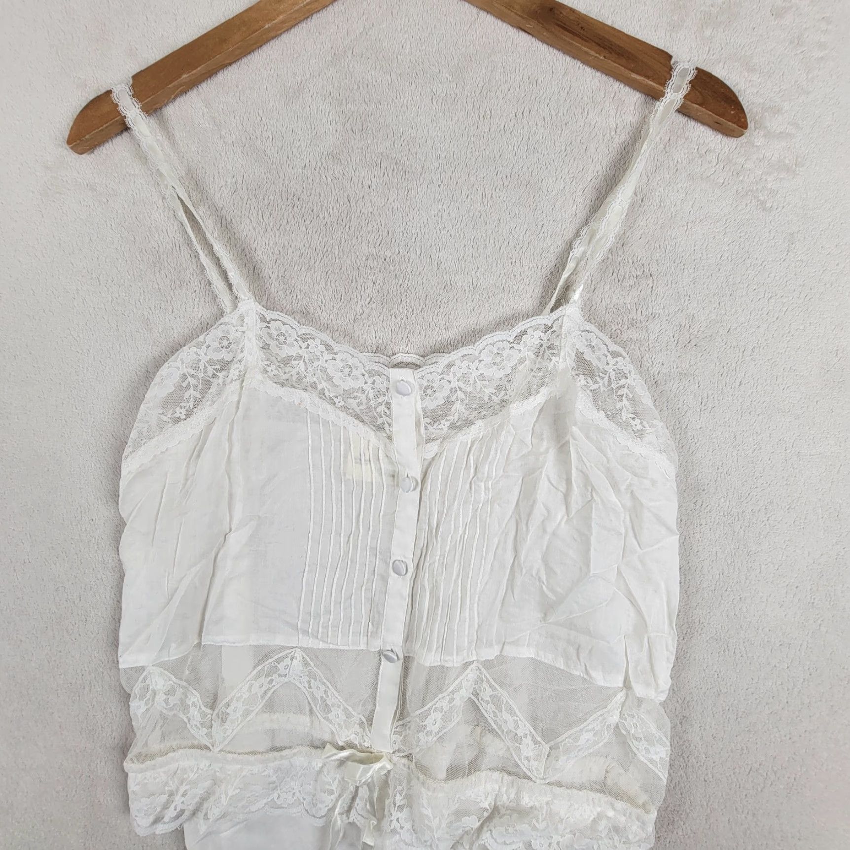 Victoria's Secret VINTAGE Victoria's Secret Teddy Bodysuit Ivory Lace Satin 1990s M Womens Size M / US 6-8 / IT 42-44 - 2 Thumbnail