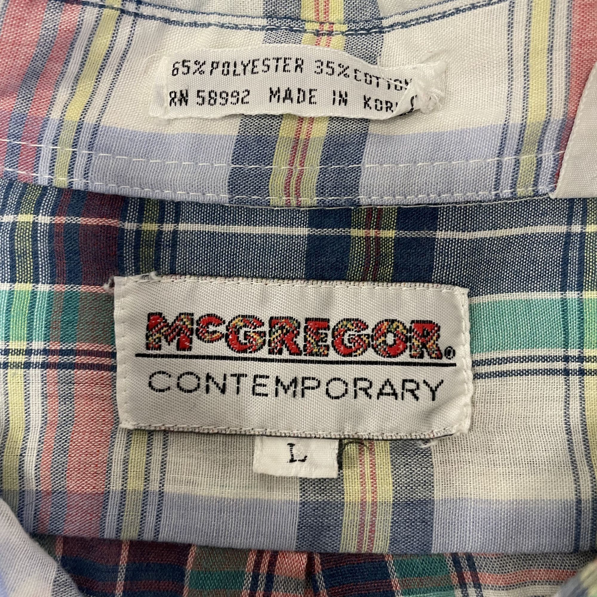 McGregor Vtg McGregor Contemporary Pastel Multicolor Madras Shirt Size US L / EU 52-54 / 3 - 6 Thumbnail