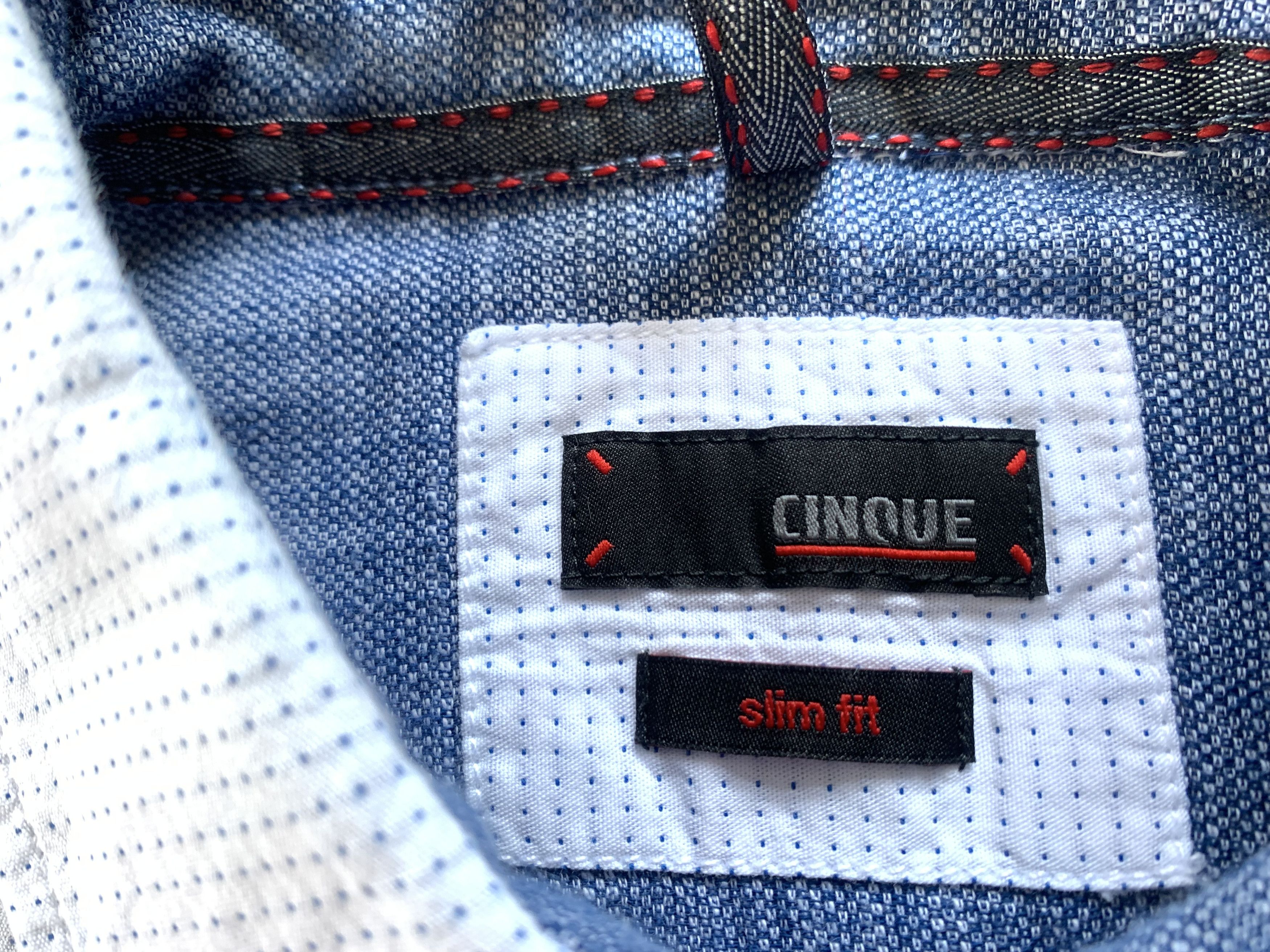 CINQUE Cinque Men's Long Sleeve Slim Fit Shirt Size US S / EU 44-46 / 1 - 5 Thumbnail
