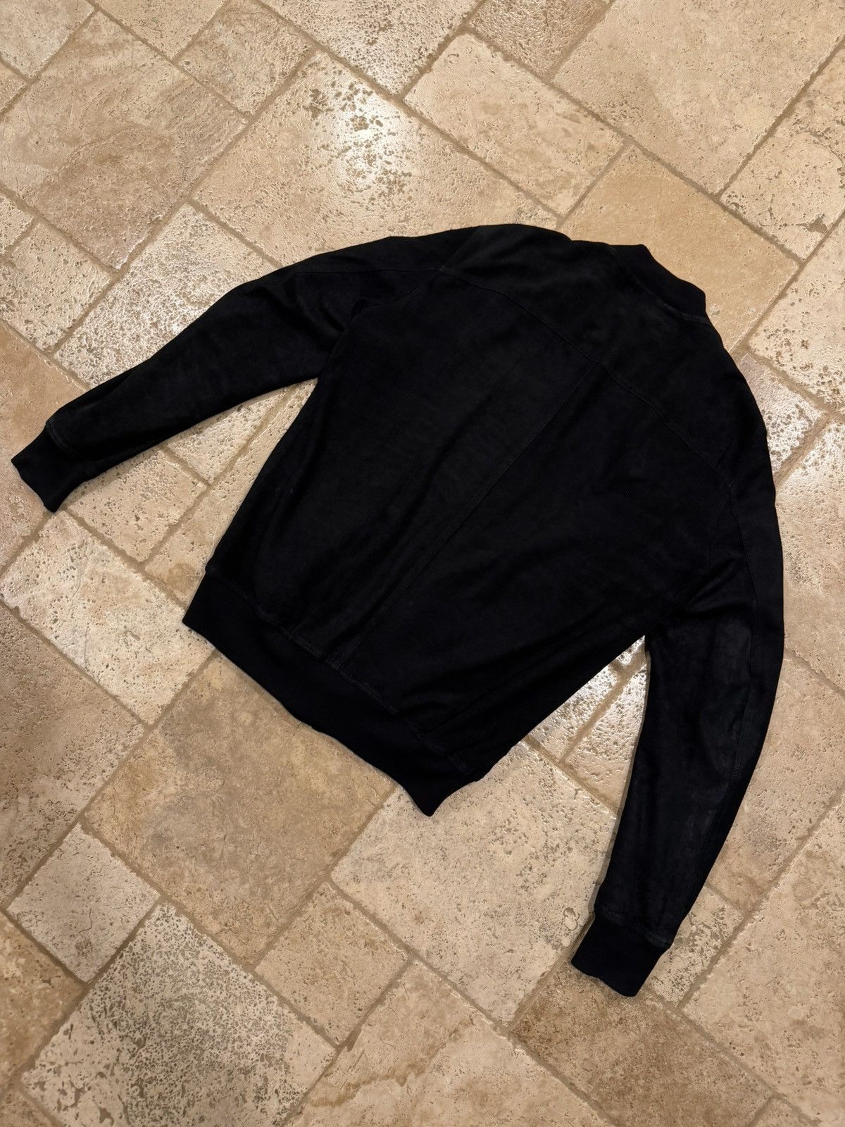 Rick Owens Rick Owens Flight Blistered Lamb Leather Black Bomber Jacket Size US XL / EU 56 / 4 - 8 Thumbnail