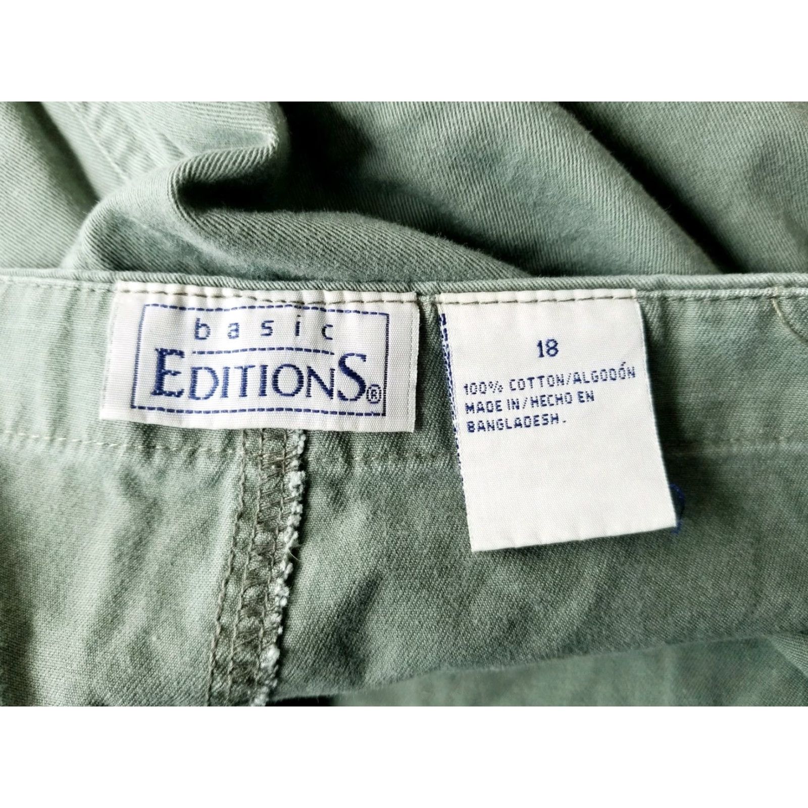 Basic Editions Basic Editions Army Green Button Down Size 18 Skirt Pencil Straight Size 40" / US 18 - 5 Thumbnail