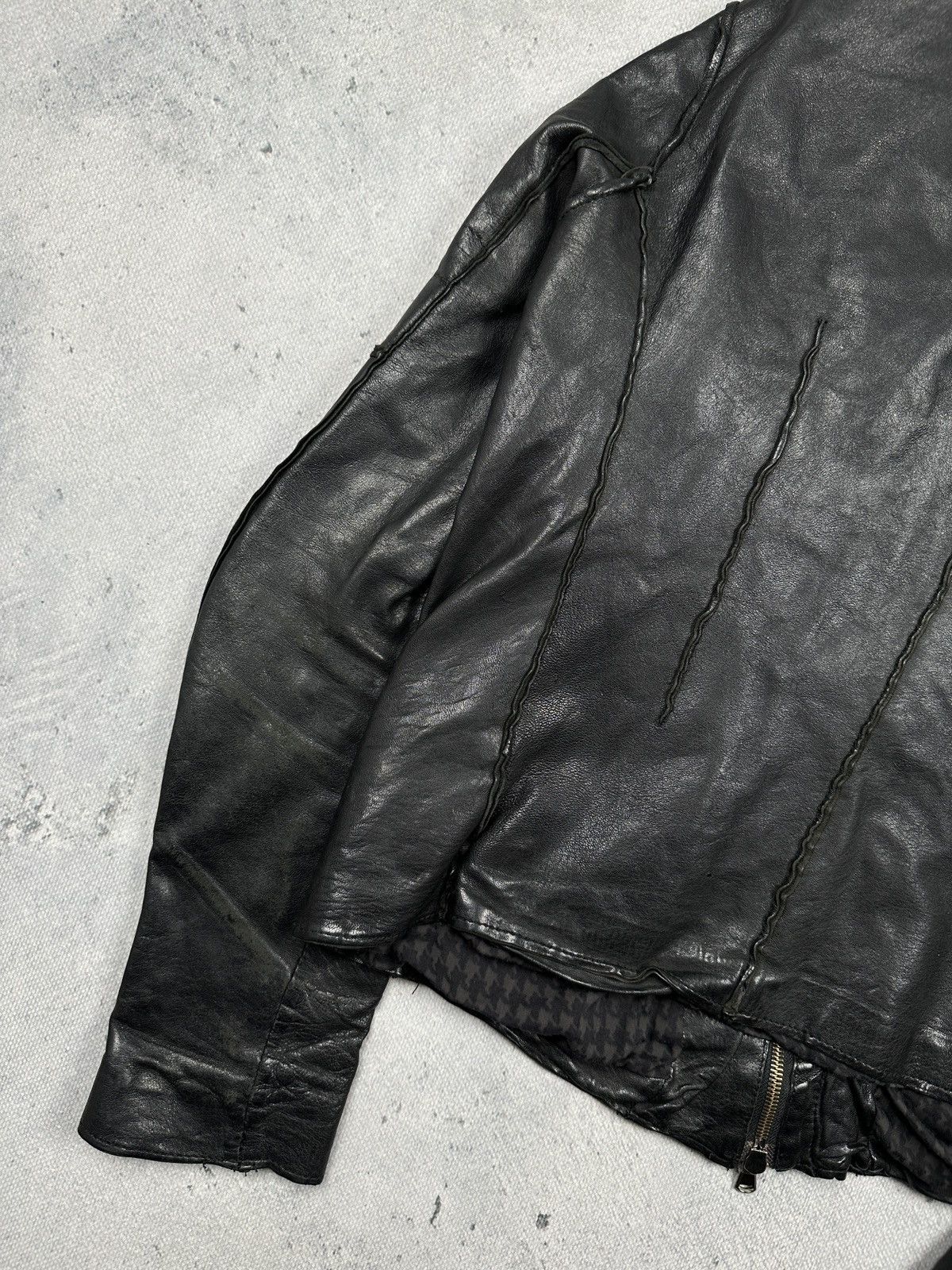 Imperial Imperial Vintage Black Leather Jacket Made in Italy Archive Size L / US 10 / IT 46 - 10 Thumbnail
