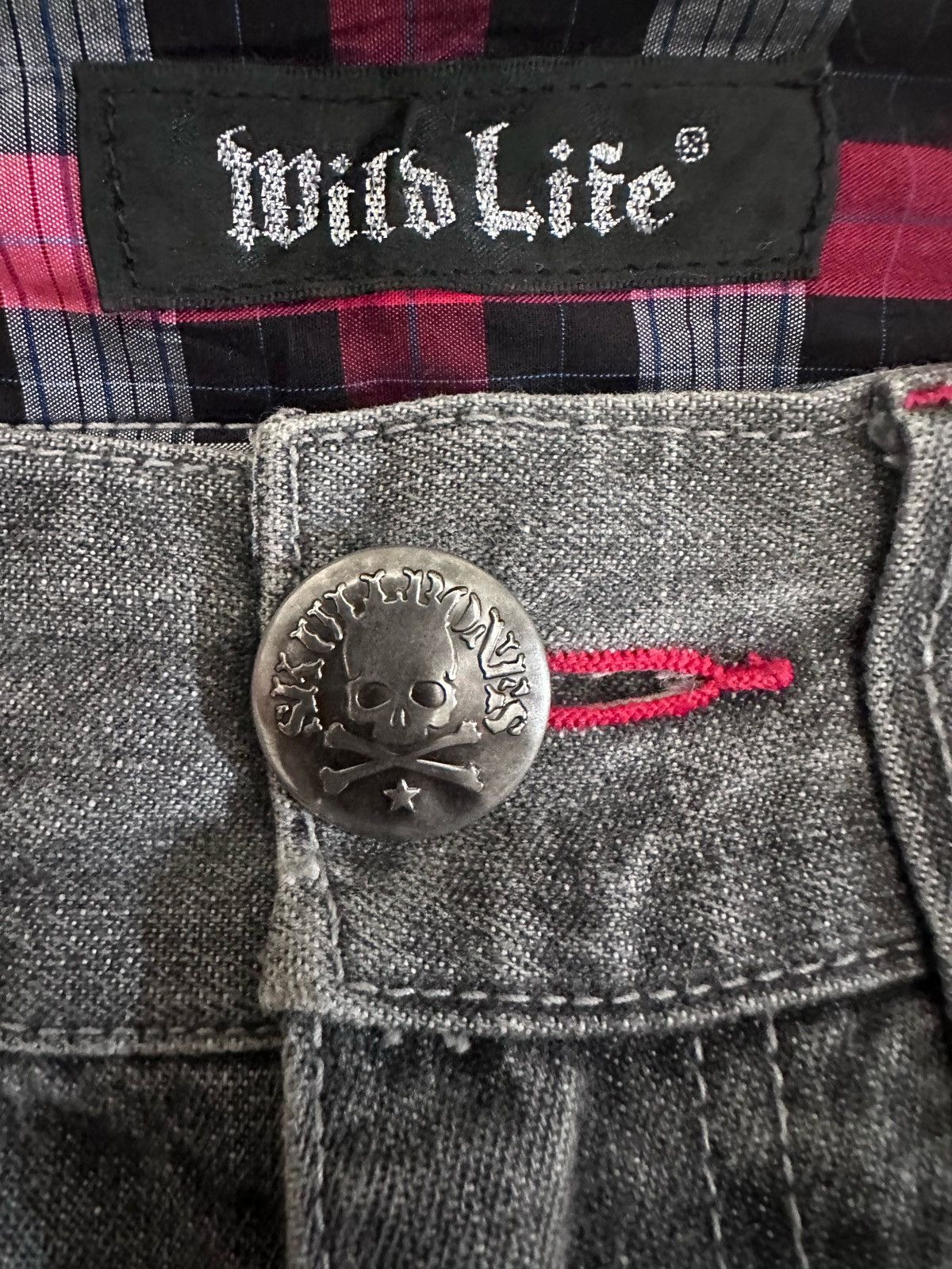 Japanese Brand 🇯🇵 Skull Bones Punk Rock Denim Pants Size US 30 / EU 46 - 5 Thumbnail