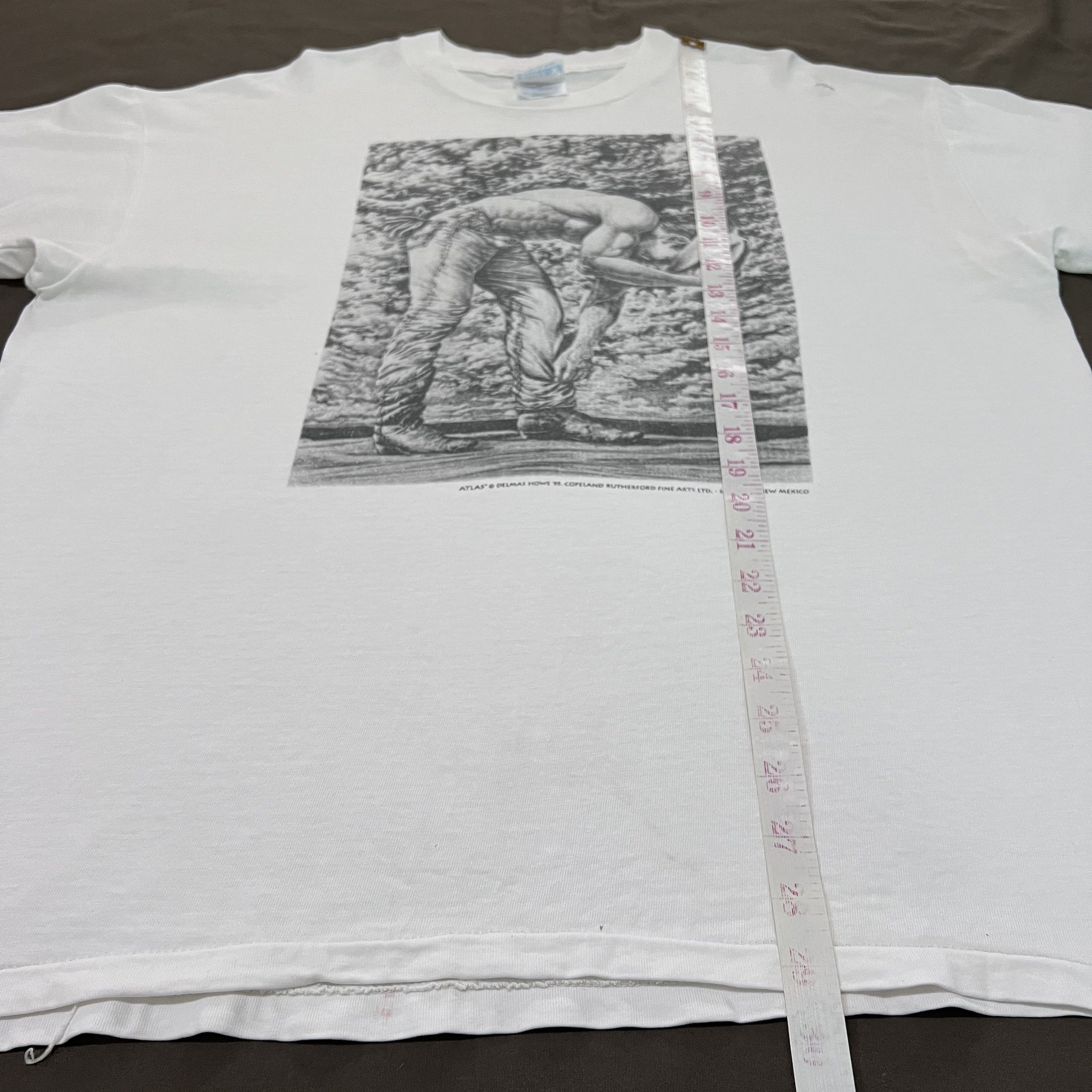 Vintage Vintage 90s Delmas Howe: Rodeo Pantheon "Atlas" Art Tee XL Size US XL / EU 56 / 4 - 13 Thumbnail