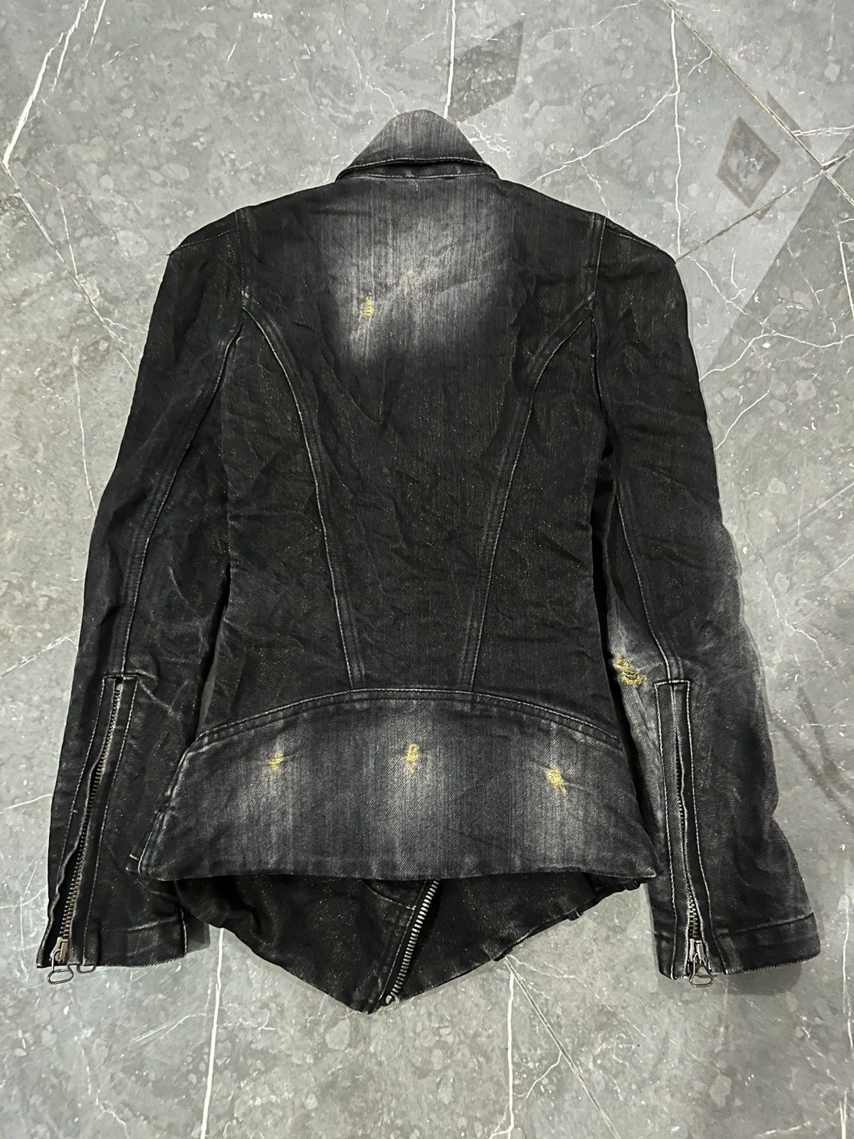 Balmain BALMAIN DECARNIN SS/ 2010 denim biker jacket Size XS / US 0-2 / IT 36-38 - 12 Thumbnail