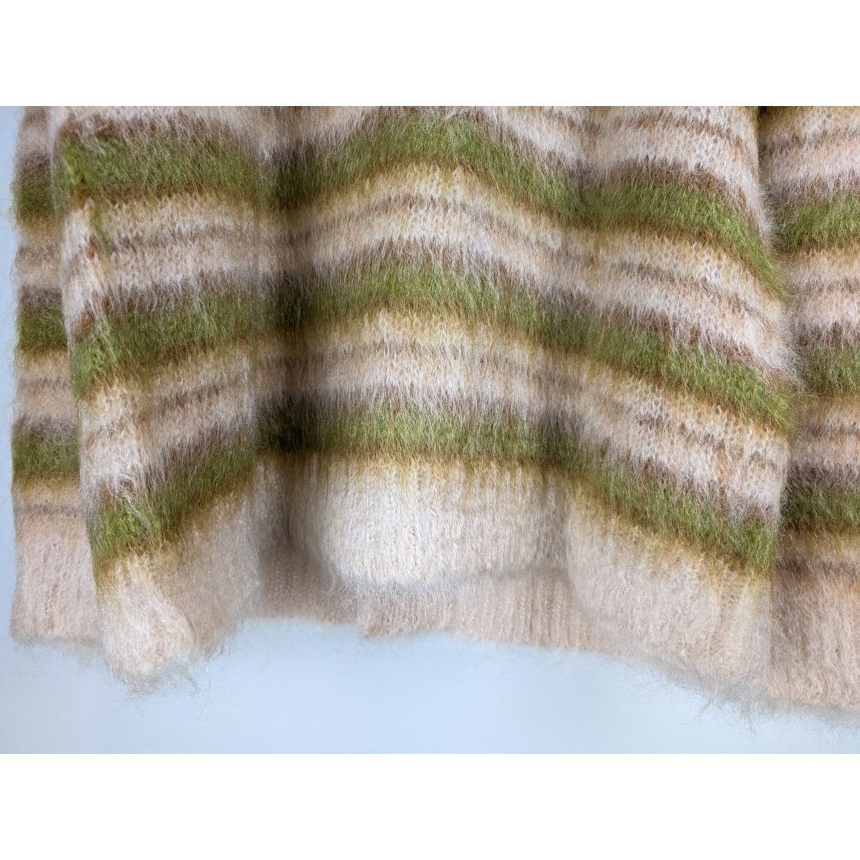 Marni o1rshd1 Iconic Brushed Stripe Cardigan in Light Camel Size US XL / EU 56 / 4 - 13 Thumbnail