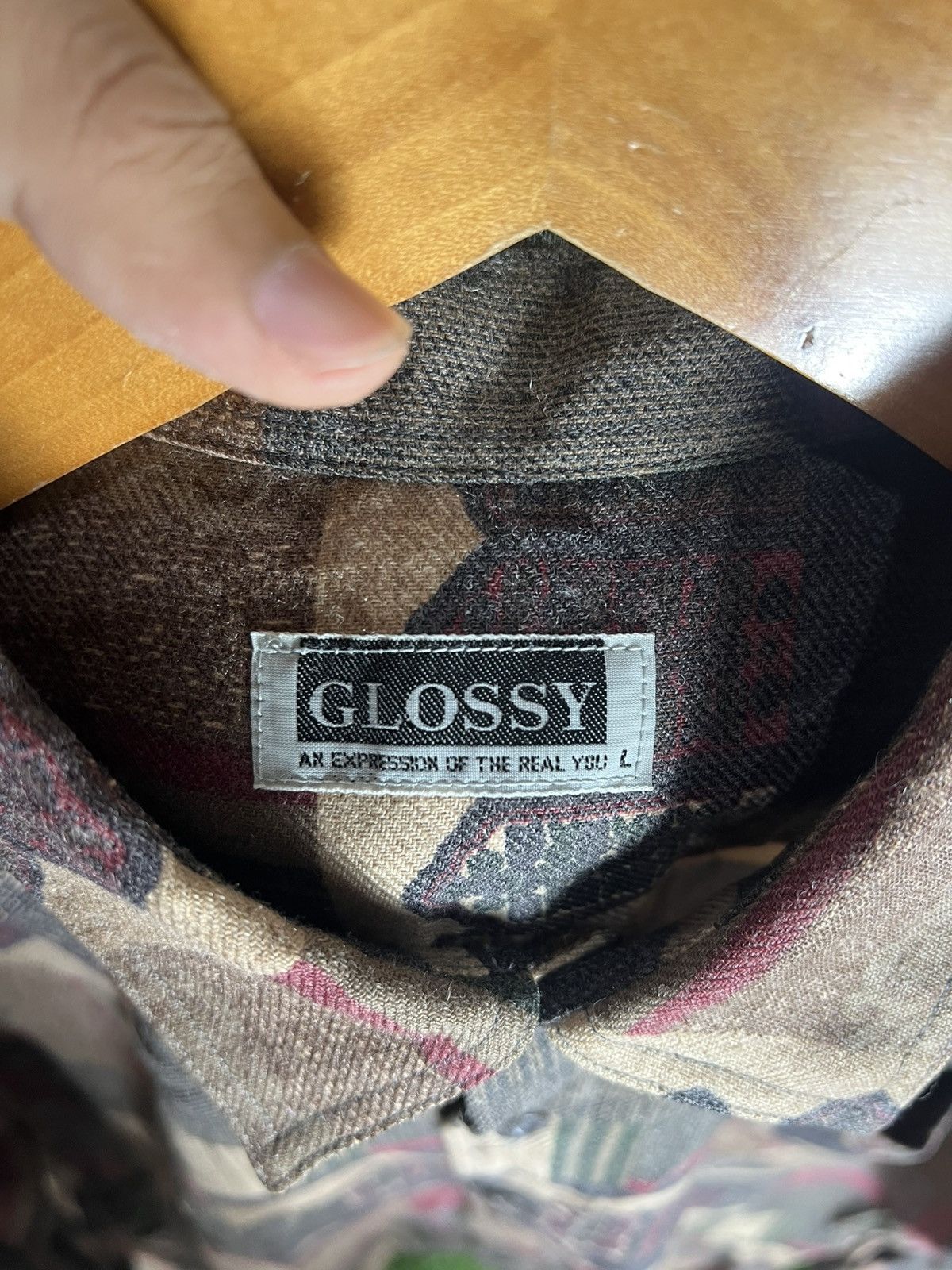 Other Vtg Glossy Abstract Pattern Button Up Shirt 90s Aesthetic Size US L / EU 52-54 / 3 - 5 Thumbnail