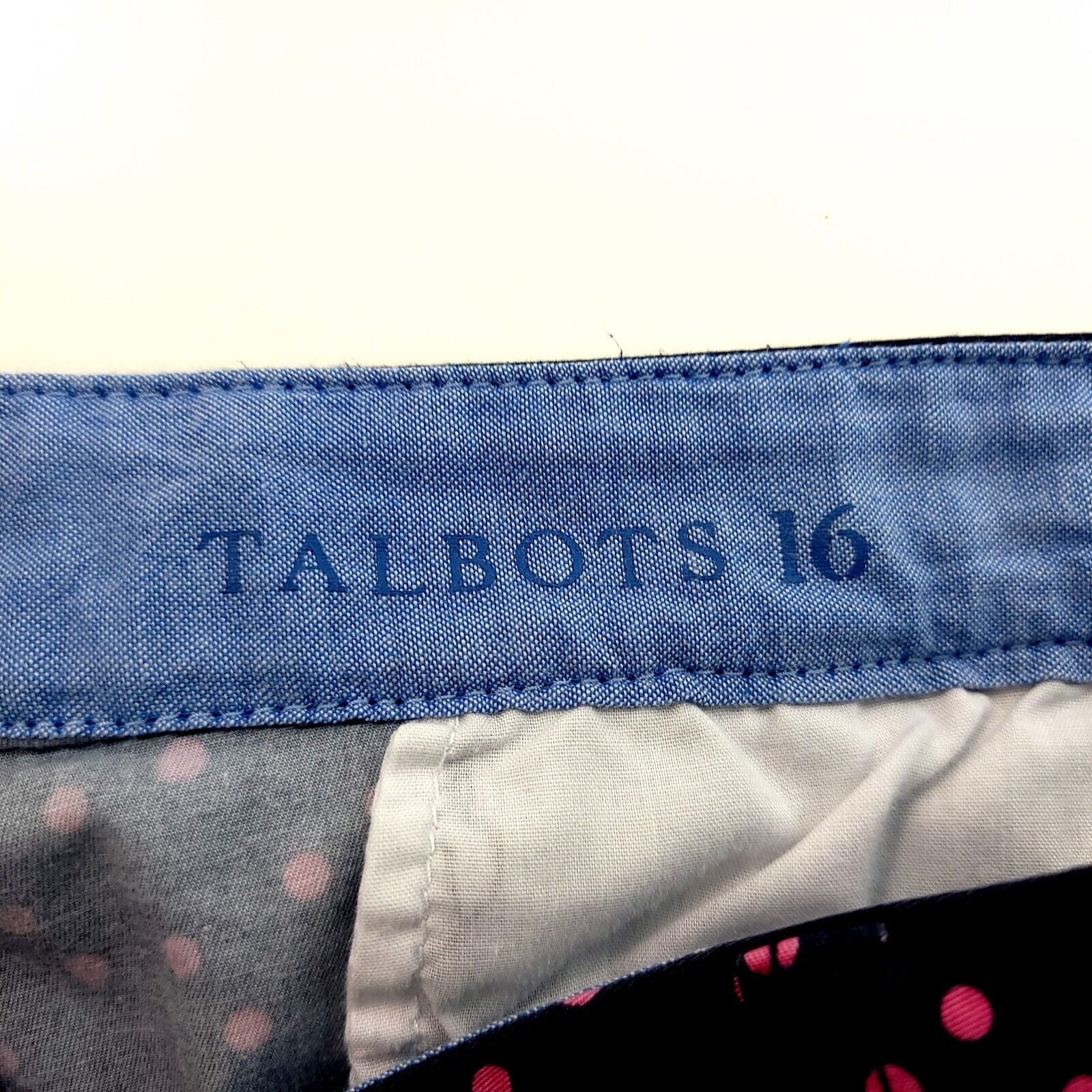 Talbots Talbots The Weekend Chino Blue Pink Polka Dot High Rise Pant Size 38" / US 16 / IT 52 - 4 Thumbnail
