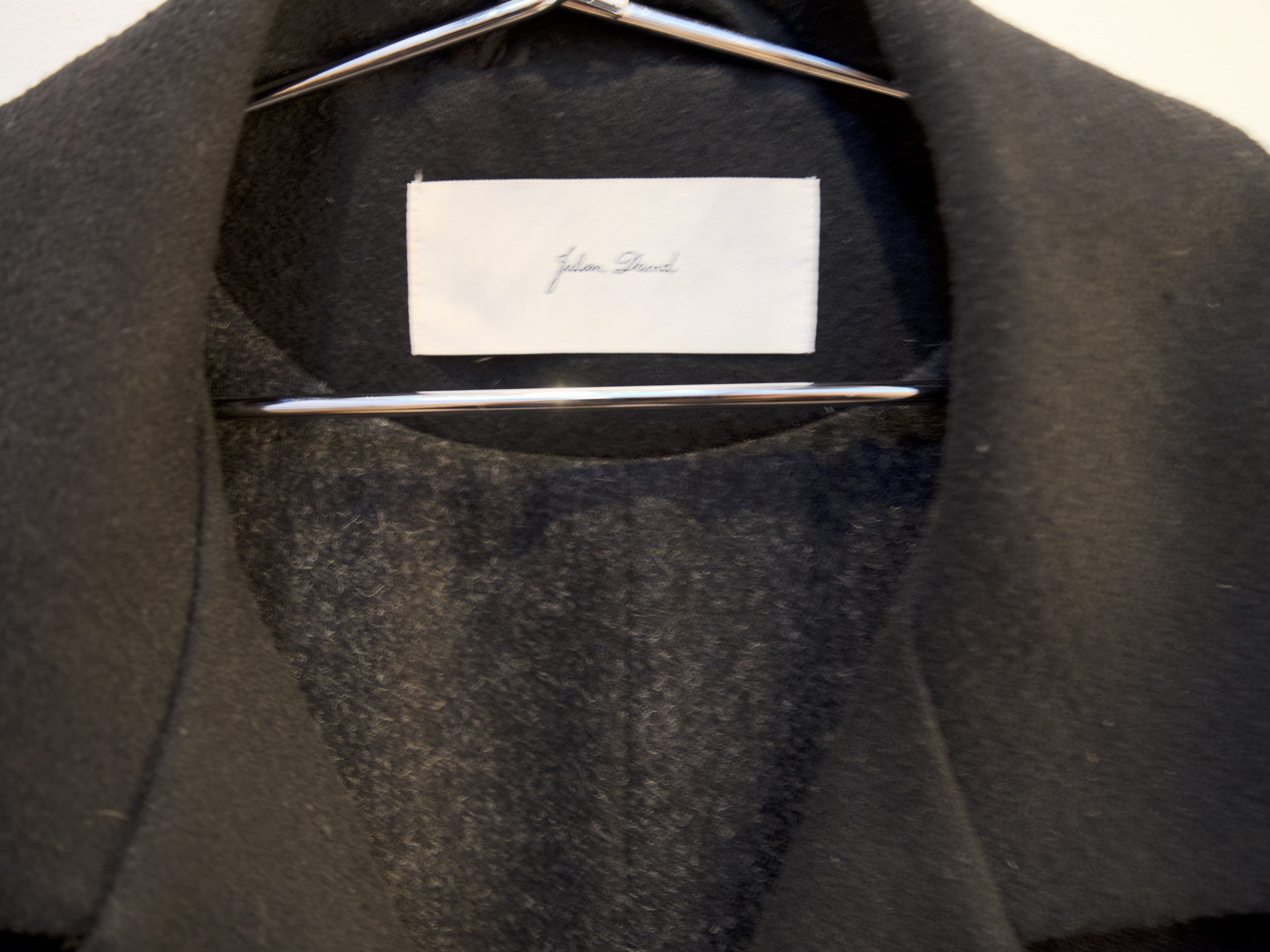 JULIEN DAVID Julien David Black Wool Double-Breasted Peacoat L Size US L / EU 52-54 / 3 - 6 Thumbnail