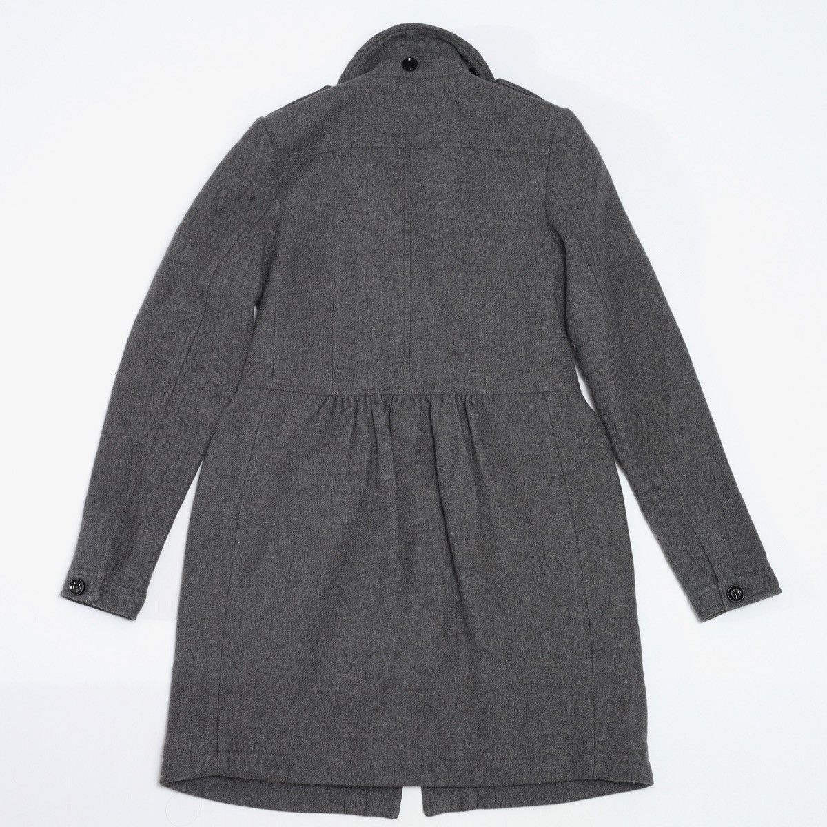 Burberry Burberry Gray Coat Jacket Wool Size XS / US 0-2 / IT 36-38 - 2 Thumbnail