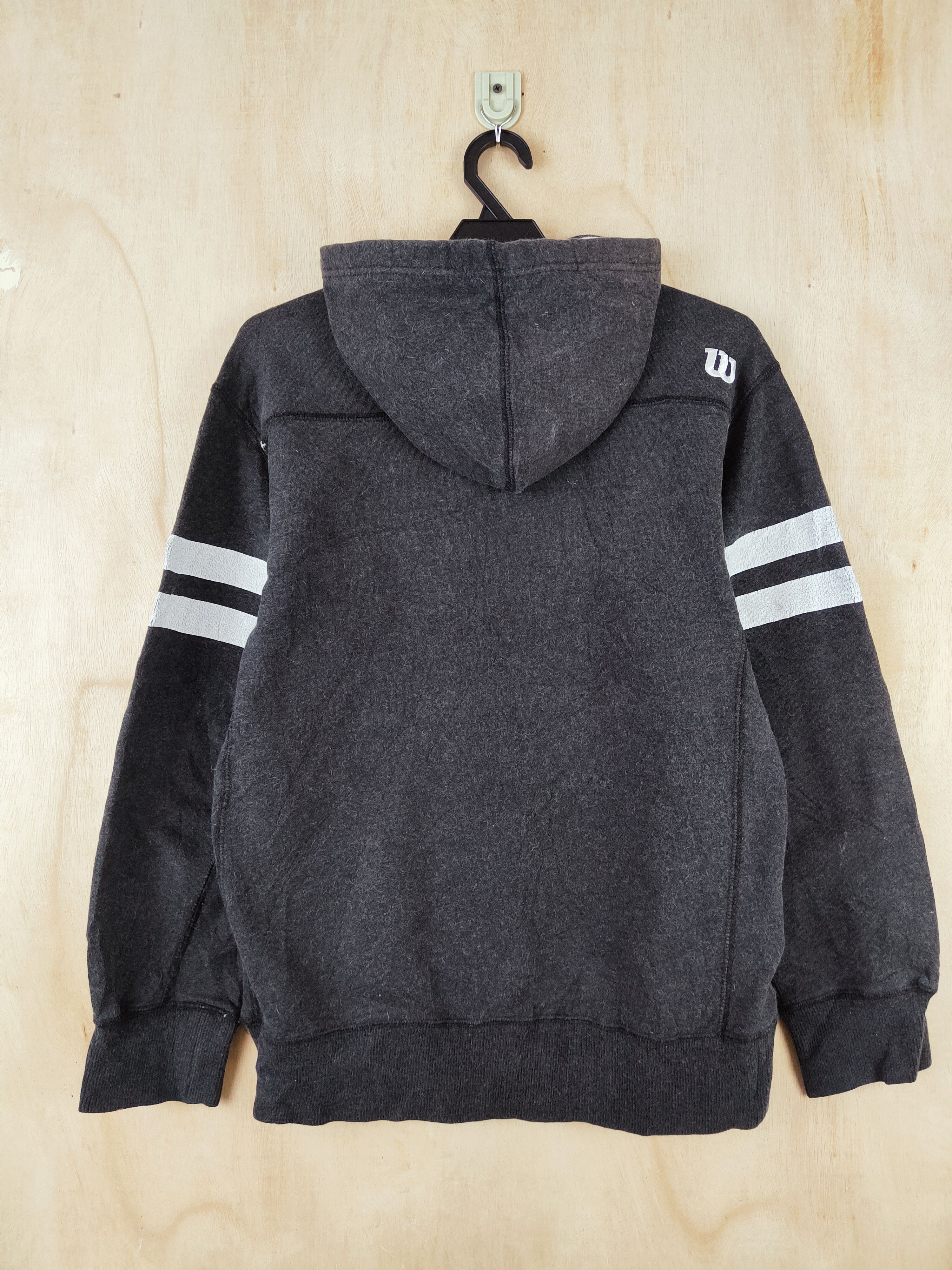 Japanese Brand × Vintage Vintage 💥 Wilson Black Faded Hoodie Sweatshirts Size US L / EU 52-54 / 3 - 8 Thumbnail