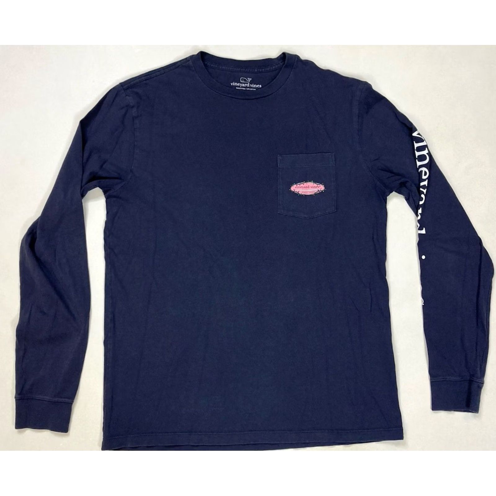 Vineyard Vines VINEYARD VINES T-Shirt Happy Holiday Graphic Long Sleeve Crew Neck Men Small Blue Christmas 90s? Size US S / EU 44-46 / 1 - 3 Thumbnail