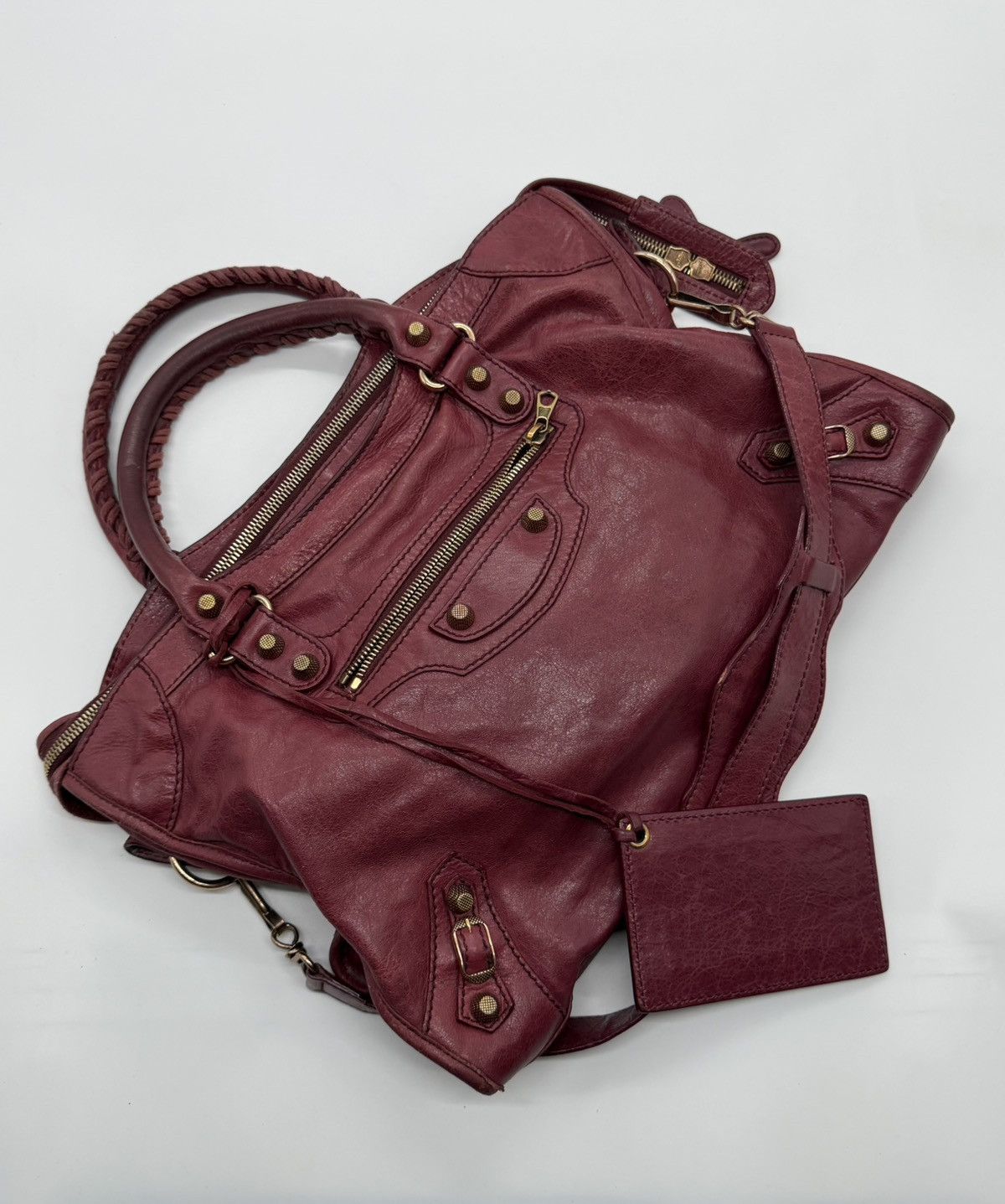Balenciaga Balenciaga - 2000’s - Motorcycle Classic City Burgundy Wine Size ONE SIZE - 1 Thumbnail