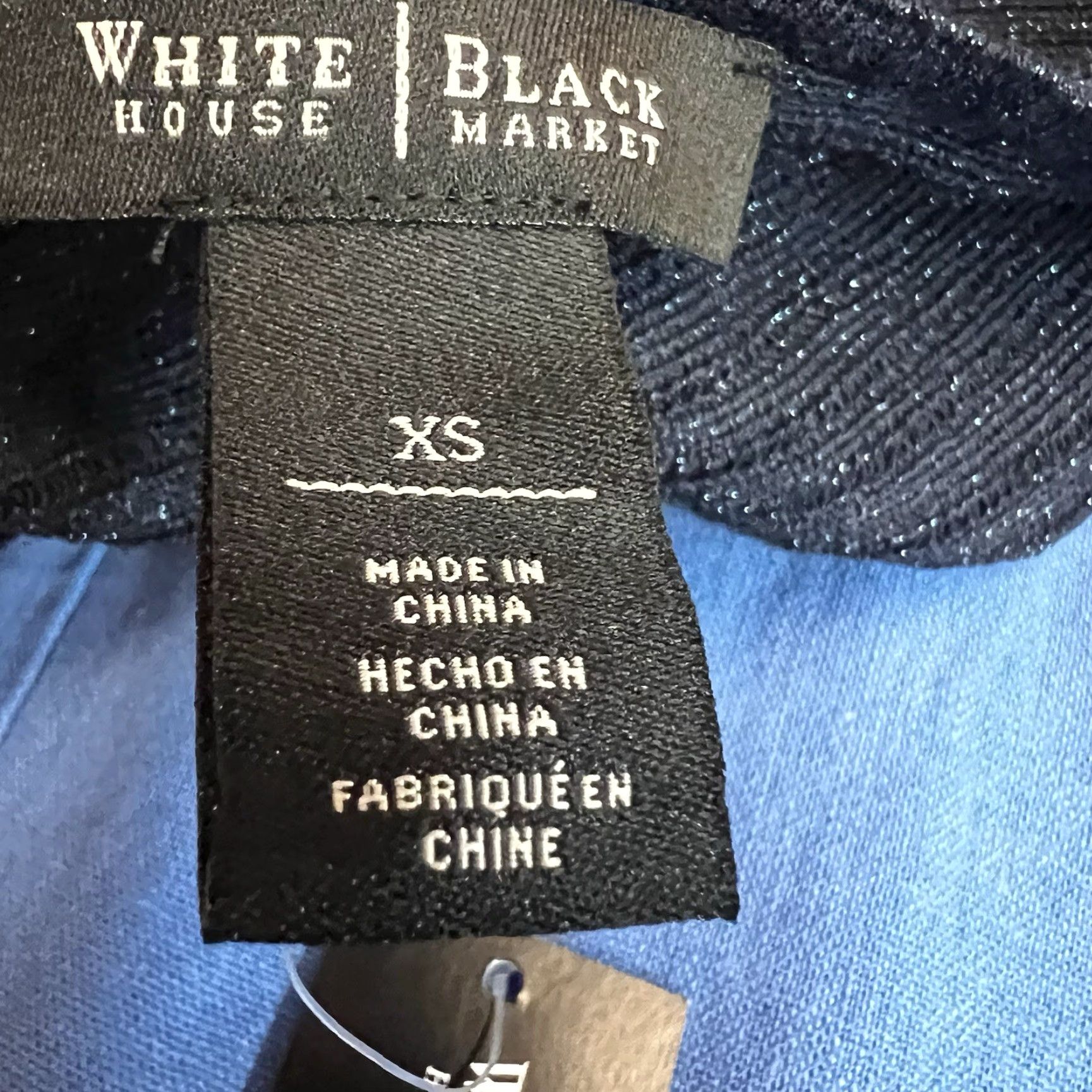White House Black Market White House Black Market Drapery Tank Sweater Womens XS Blue Metallic NWT Size XS / US 0-2 / IT 36-38 - 7 Thumbnail