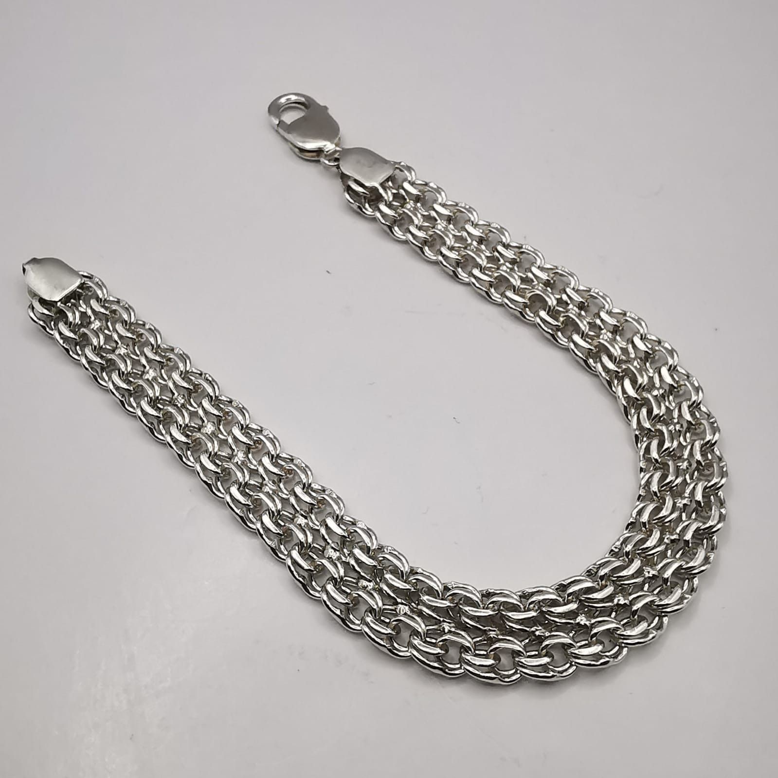 Sterling Silver Vintage Bracelet 925 Sterling Silver, Handmade,seal, 31,92g Size ONE SIZE - 4 Thumbnail