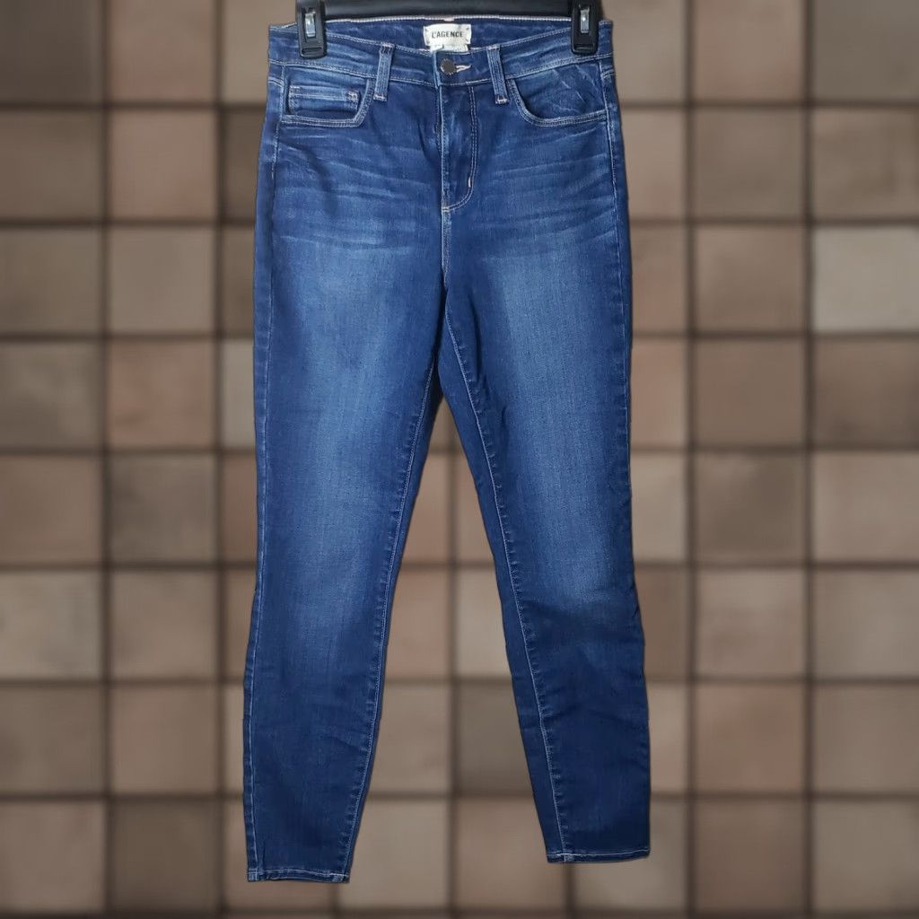 L'AGENCE L' Agence Margot Skinny High Rise Jeans-Size 25 Size 42" / US 20 - 1 Thumbnail