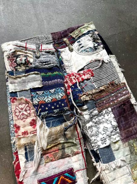 Nozomi Ishiguro Nozomi Ishiguro 2011AW Patchwork Deconstructed Trousers Size US 37 - 5 Thumbnail