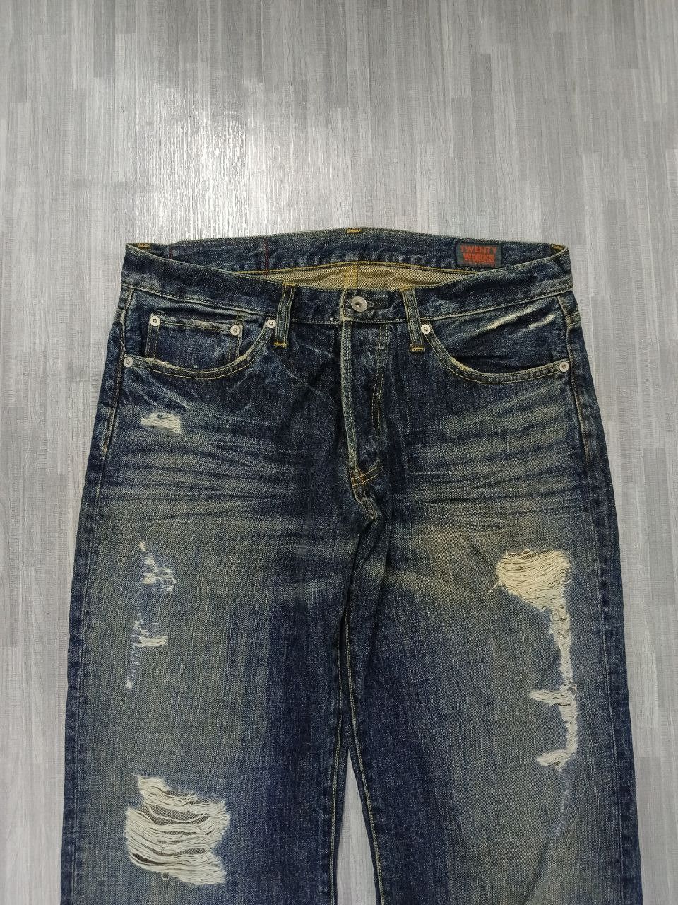 Japanese Brand FLARE RIPED TWENTY WORK DENIM PANTS Size US 32 / EU 48 - 4 Thumbnail