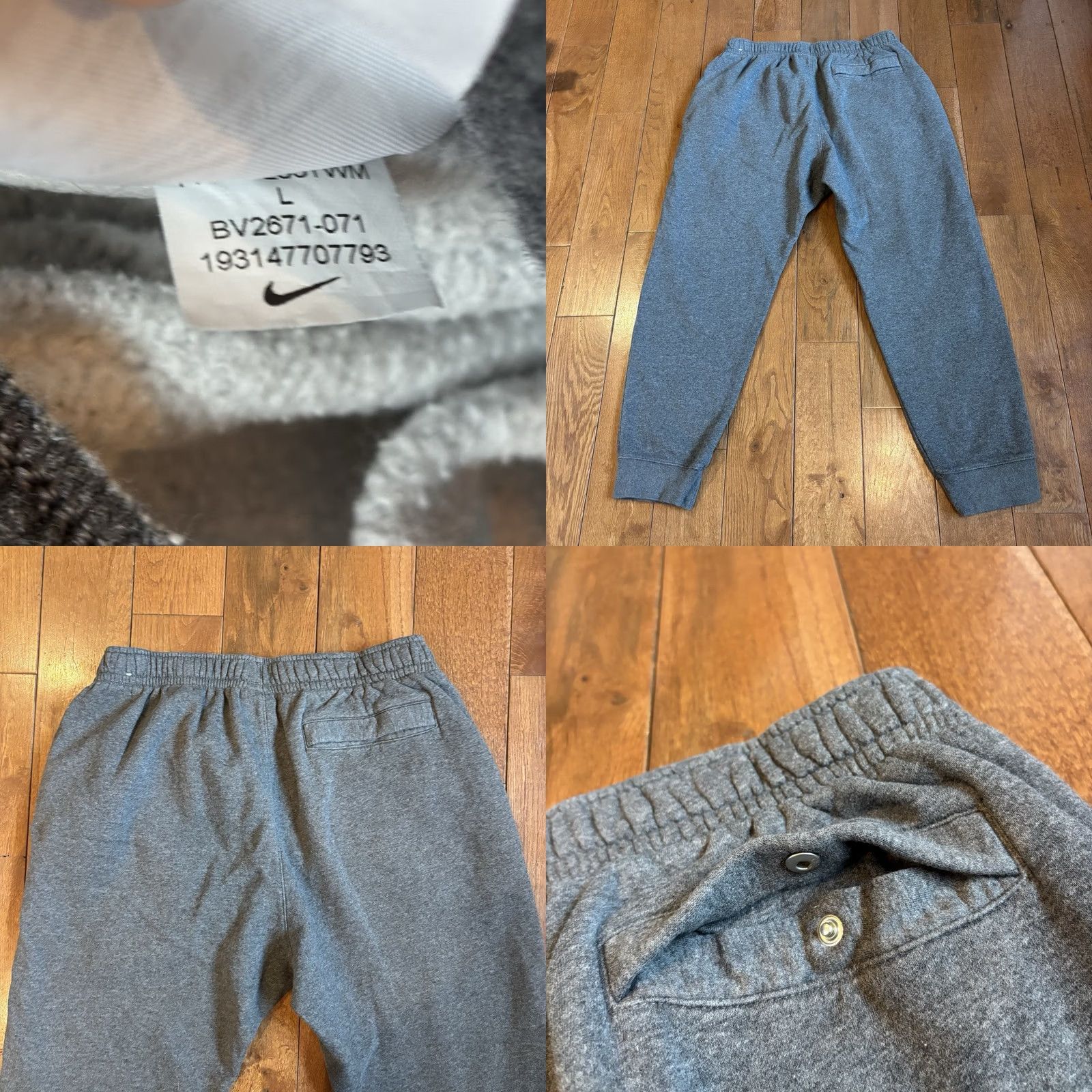 Nike Mens Nike Sportswear Club Fleece Joggers Sweatpants Gray BV2671-071 sz L Size US 33 - 8 Thumbnail