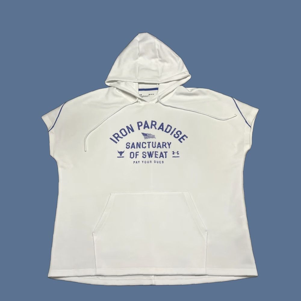 Under Armour Under Armour Hoodie Men M White Project Rock Graphic Print Pullover Fleece Sweatshirt Short Sleeve Size US M / EU 48-50 / 2 - 1 Thumbnail