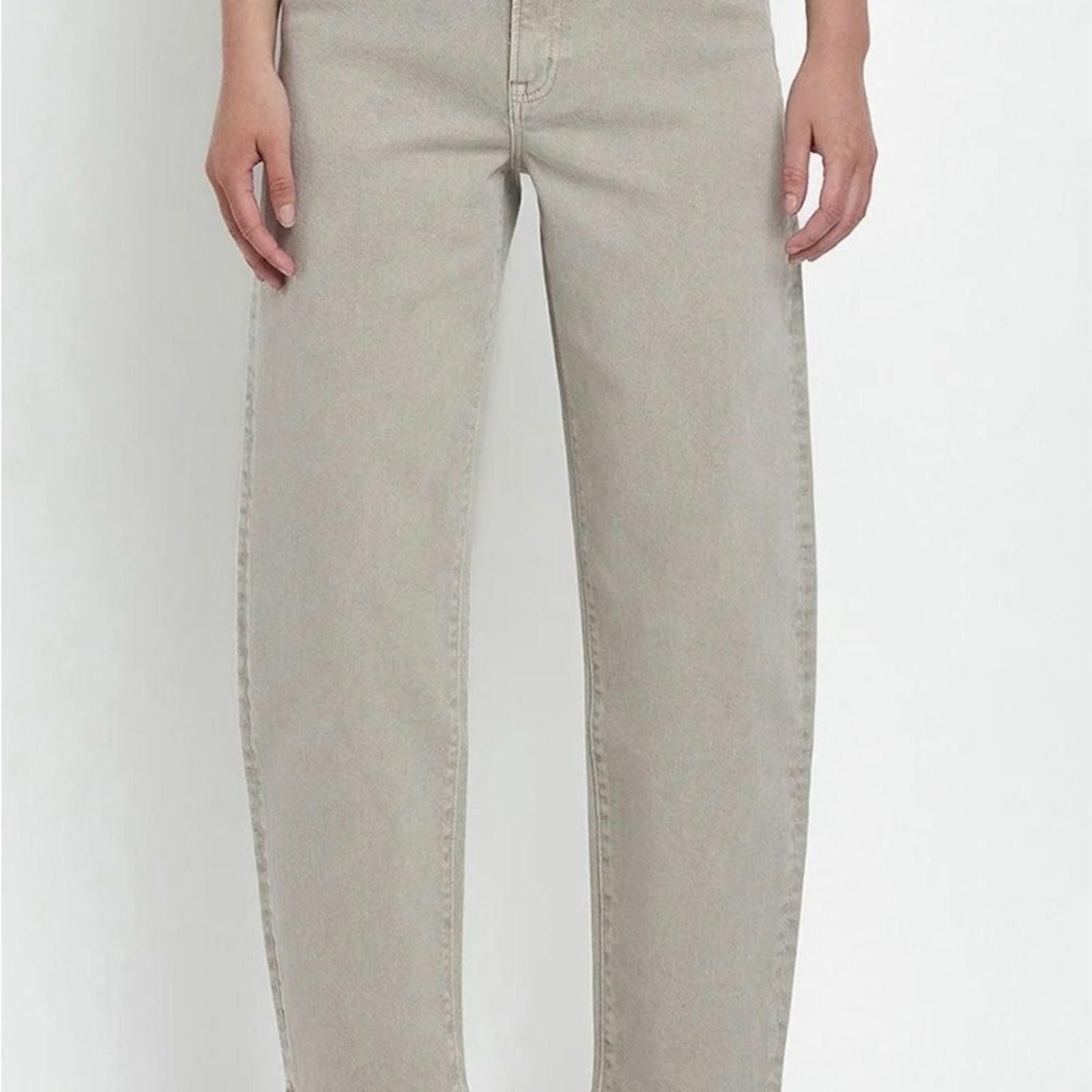 Velvet Vervet. Rocky Barrel Cream-Colored High-Waist Jeans Size 25. Size 25" / US 0 / IT 36 - 1 Thumbnail