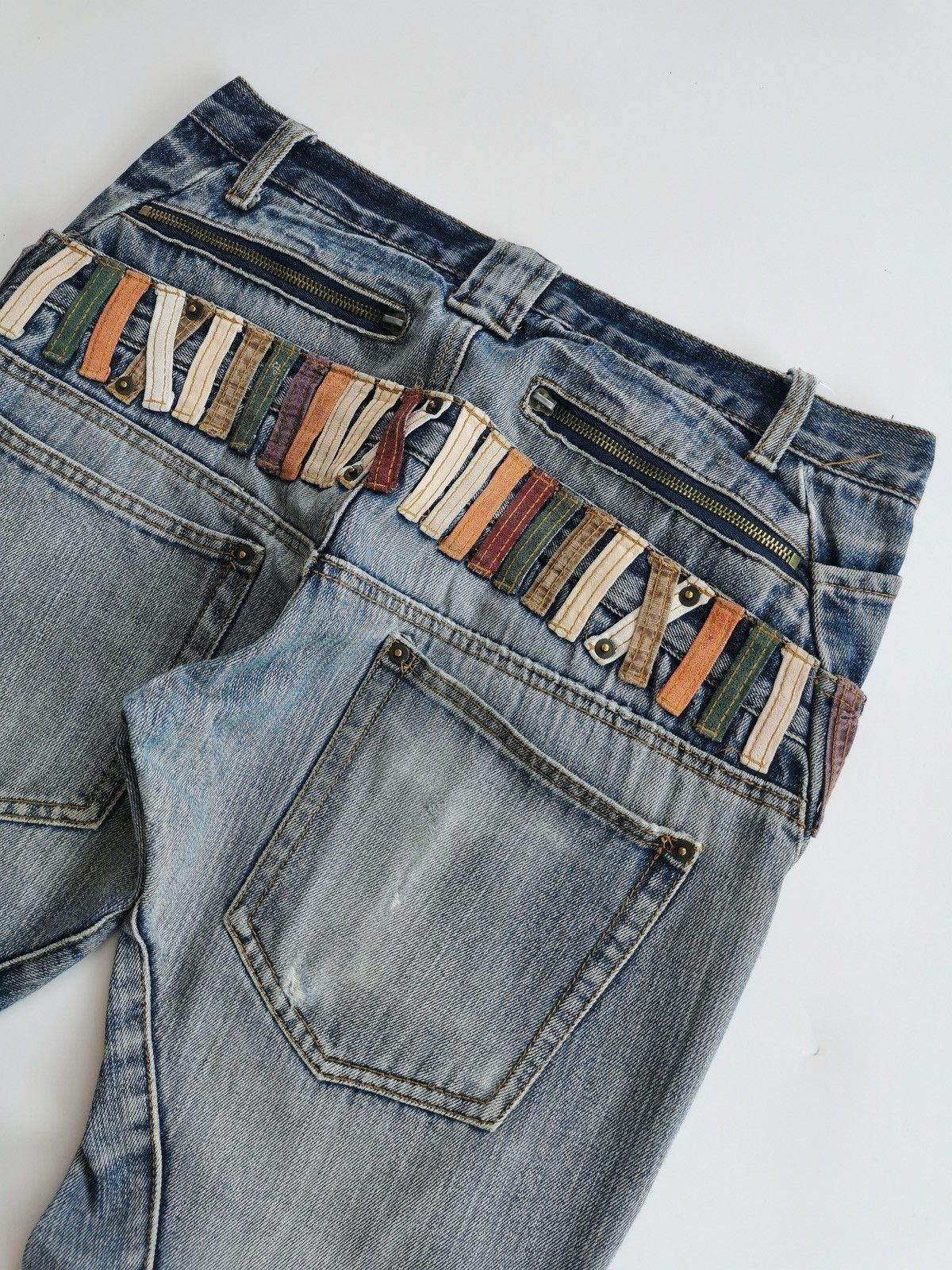 14th Addiction BreathMint Zipper Thrashed Distressed Jeans Size US 31 - 6 Thumbnail