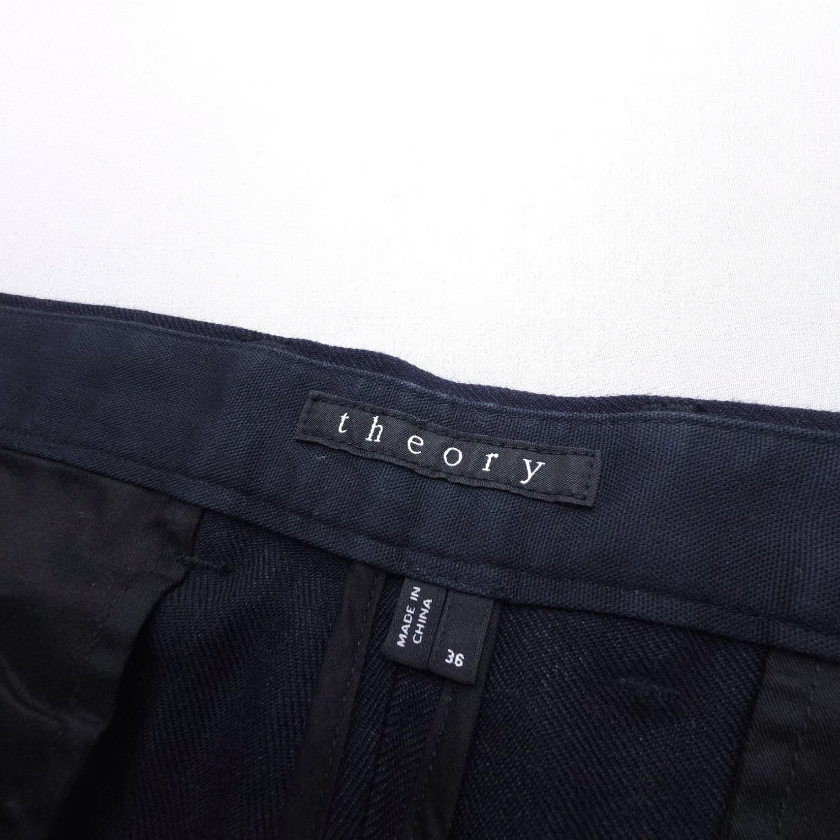 Theory Theory Dress Pants Mens 36x32 Slim Straight Flat Front Blue Wool Cotton Business Casual Size US 36 / EU 52 - 6 Thumbnail