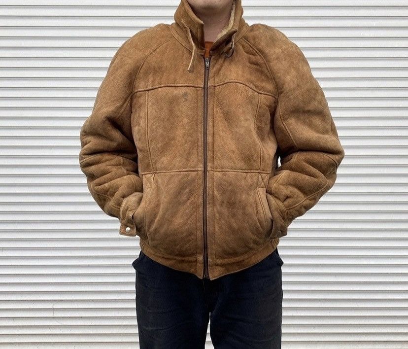 image of Vintage 70-80’S Pierre Cardin B-3 Genuine Leather Jacket in Brown, Men's (Size XL)