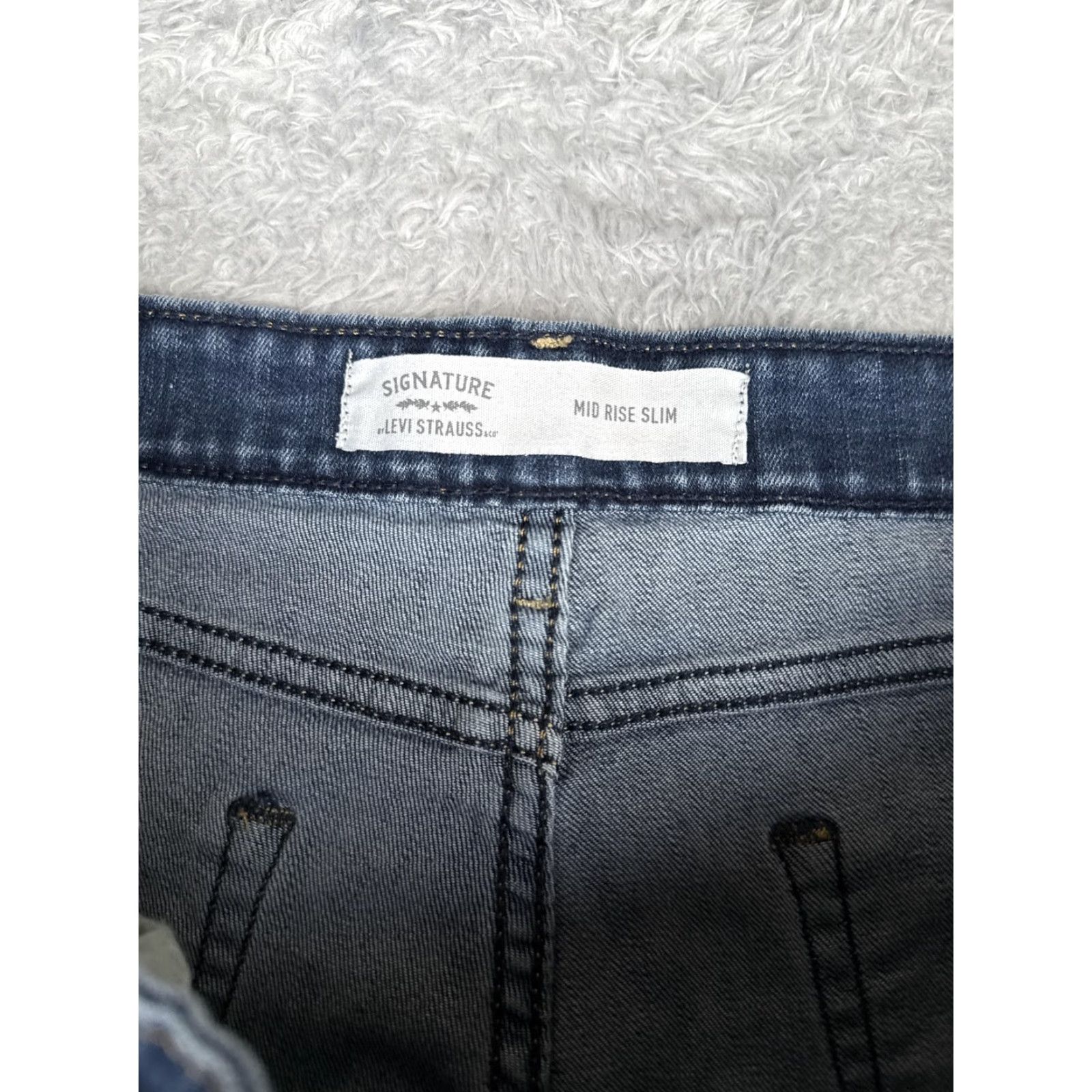 CO **Signature by Levi Strauss & Co. Women's 14 Mid Rise Slim Blue Jeans** User: Signature by Levi Strauss & Co. Women's 14 Mid Rise Slim Blue Jeans Size 36" / US 14 / IT 50 - 6 Thumbnail
