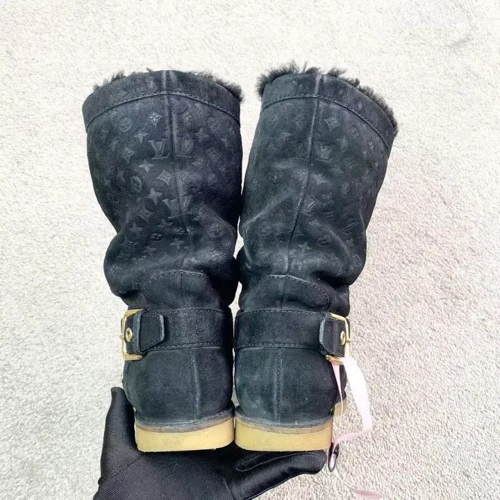 Louis Vuitton Louis Vuitton Black Fur Lined Fashion Boots -2508 Size US 6 / IT 36 - 5 Thumbnail