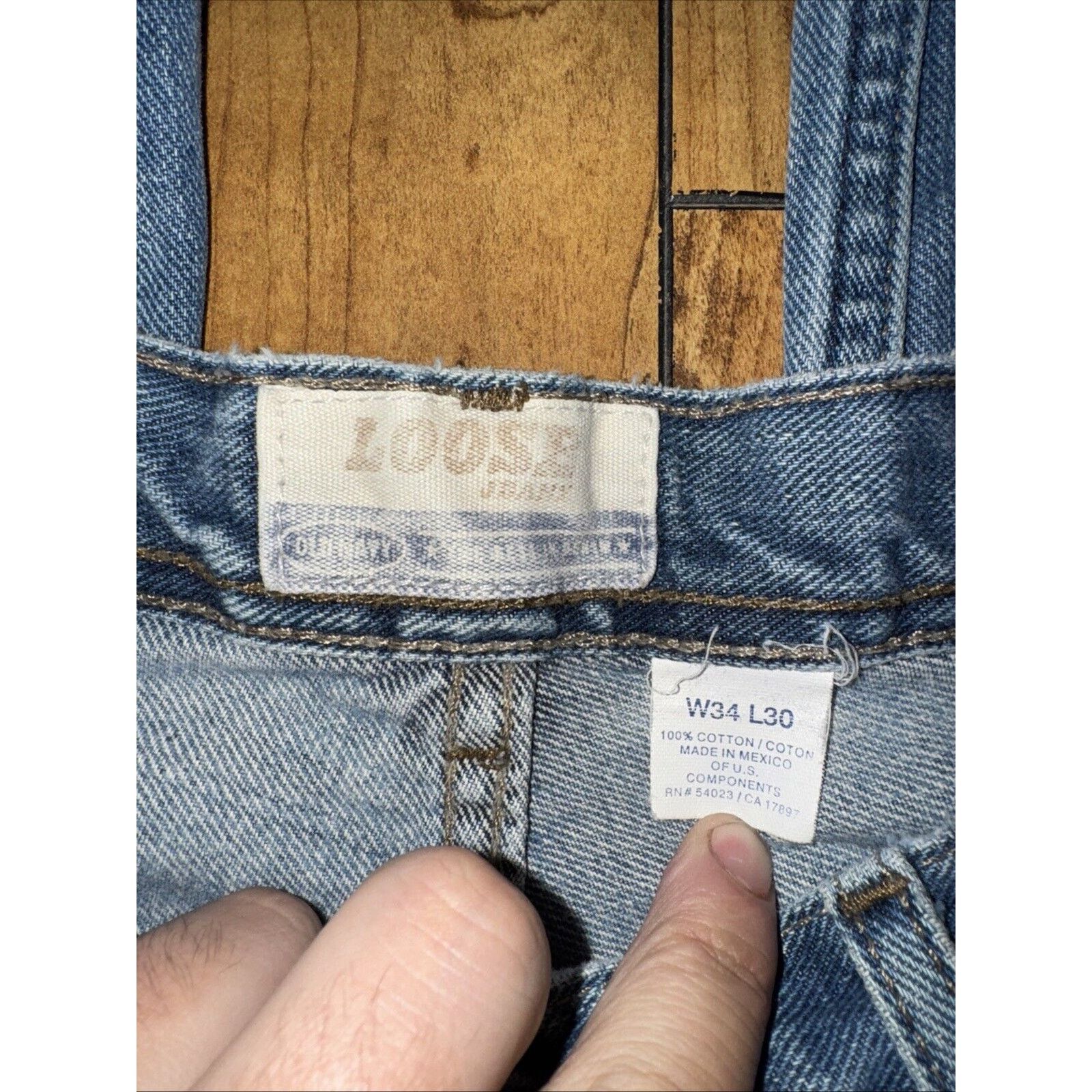 Old Navy × Vintage Vintage Old Navy Denim Jeans 34x30 Blue Made In Mexico Size US 34 / EU 50 - 5 Thumbnail