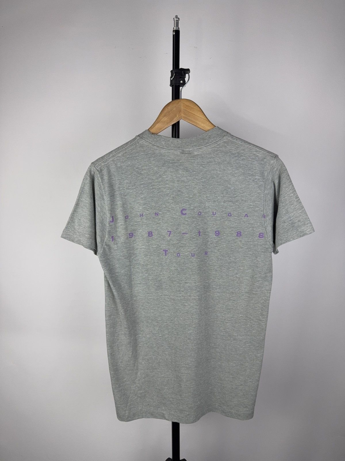 Band Tees × Vintage 1987 Mellencamp Lonesome Jubilee Tour Gray Tee Shirt Size US M / EU 48-50 / 2 - 7 Thumbnail