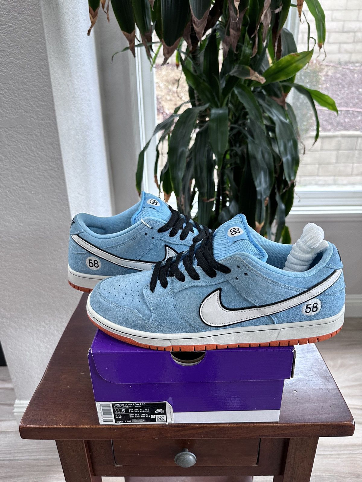 image of Nike Dunk Sb Low Gulf Shoes in Powder Blue, Men's (Size 11.5)