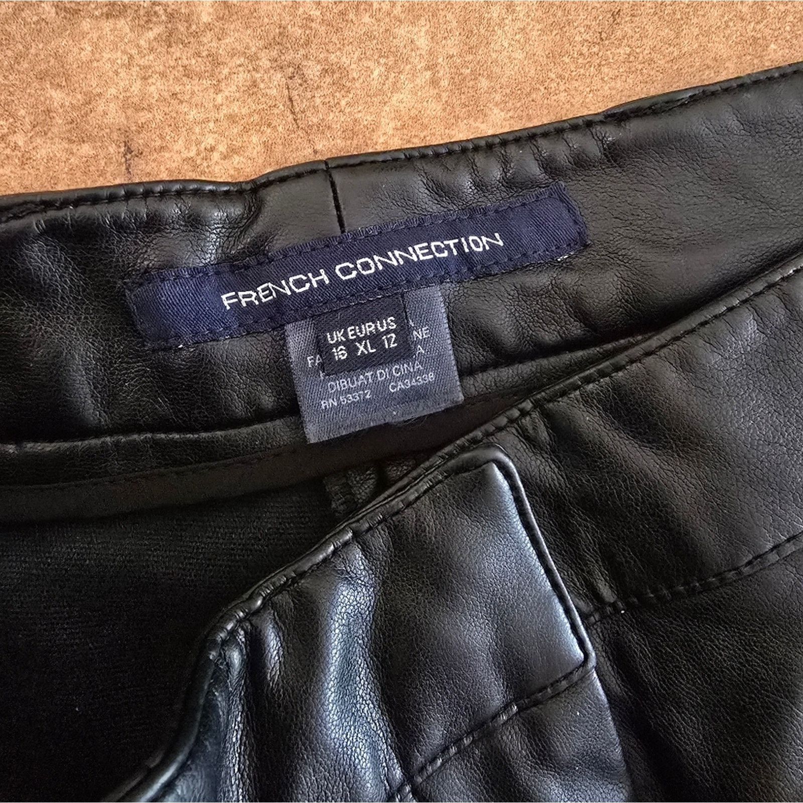 French Connection Black | FRENCH CONNECTION | Leather Pant Size 34" / US 12 / IT 48 - 3 Thumbnail