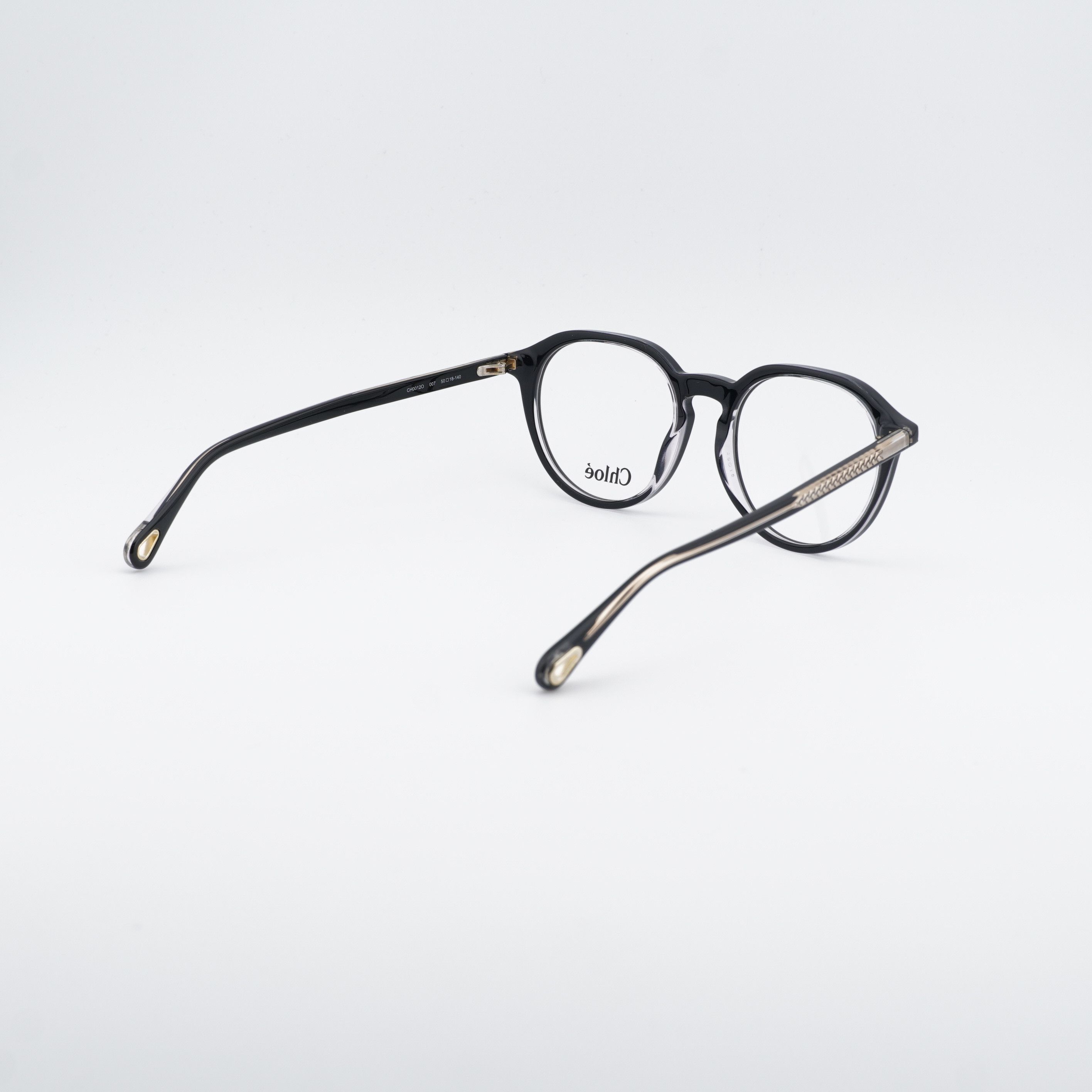 Chloe Chloe CH0012O 007 Eyeglasses Black 50mm Square Frame Size ONE SIZE - 5 Thumbnail