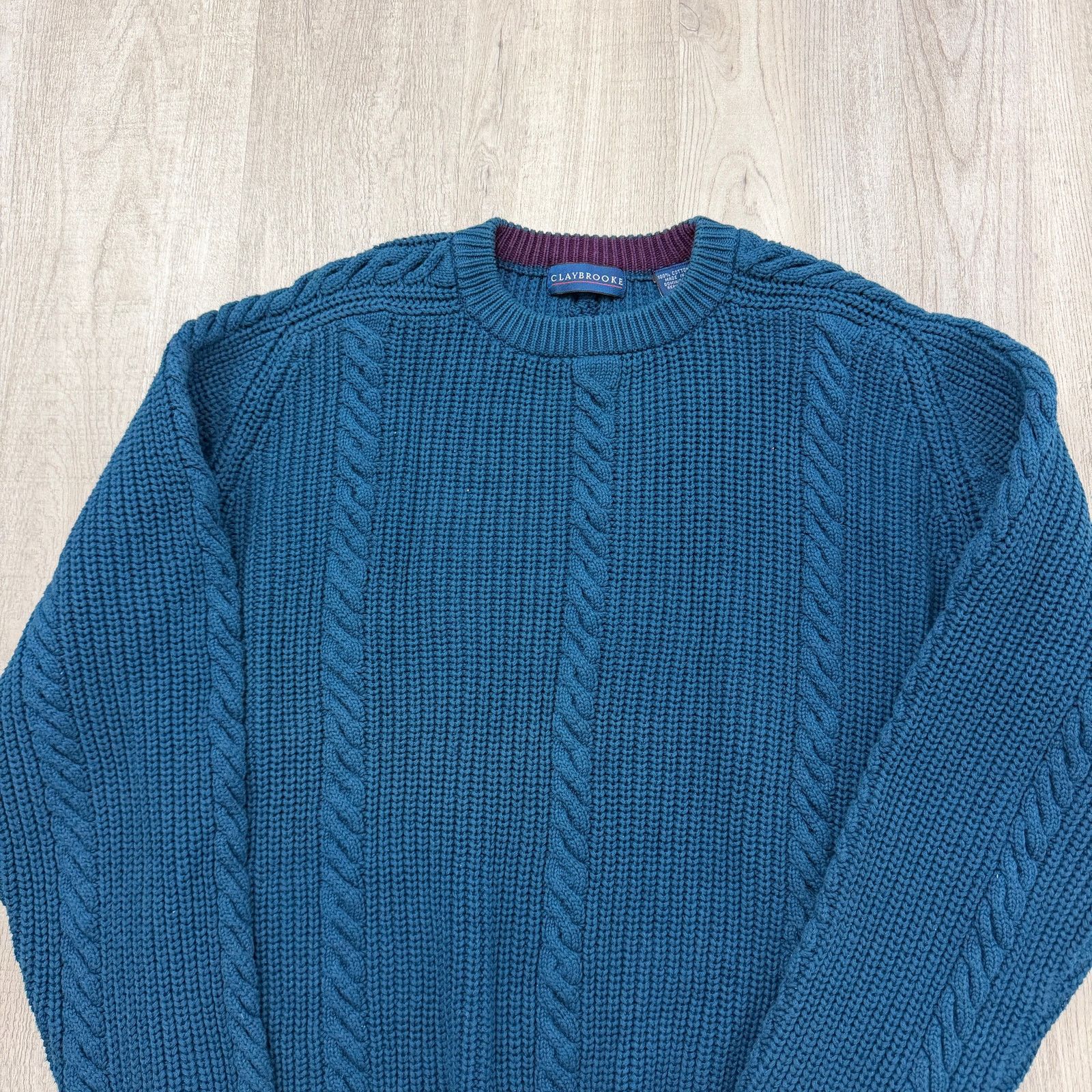Vintage Vintage Claybrooke Cable Knit Sweater Extra Large Fisherman Size US XL / EU 56 / 4 - 2 Thumbnail