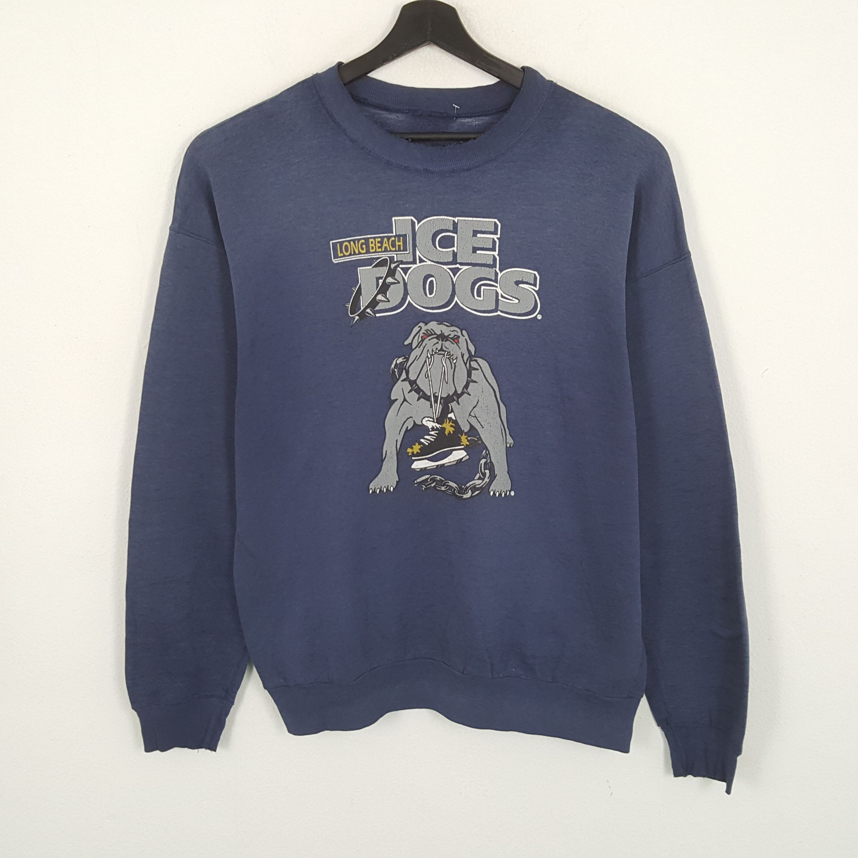 Vintage ICE DOGS Long Beach Streetwear Style Distressed Sweatshirt Size US L / EU 52-54 / 3 - 1 Thumbnail