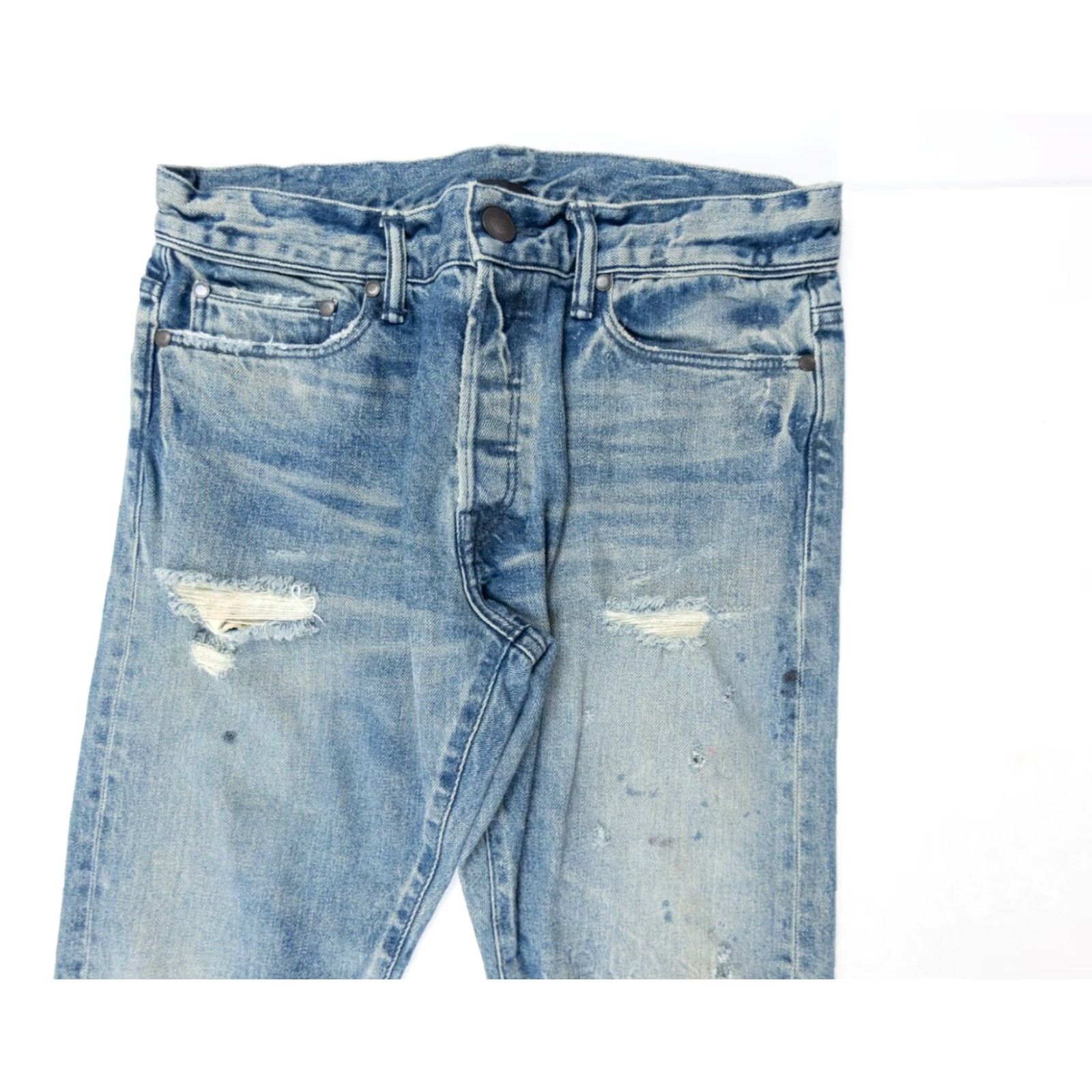 Diesel Diesel Jeans Mens 31 Blue Denim Pants Slim Distressed Tapered Leg 5-Pocket Denim Rise Mid Inseam 32 Regular Size 31 Mens Jeans Size US 31 - 2 Thumbnail