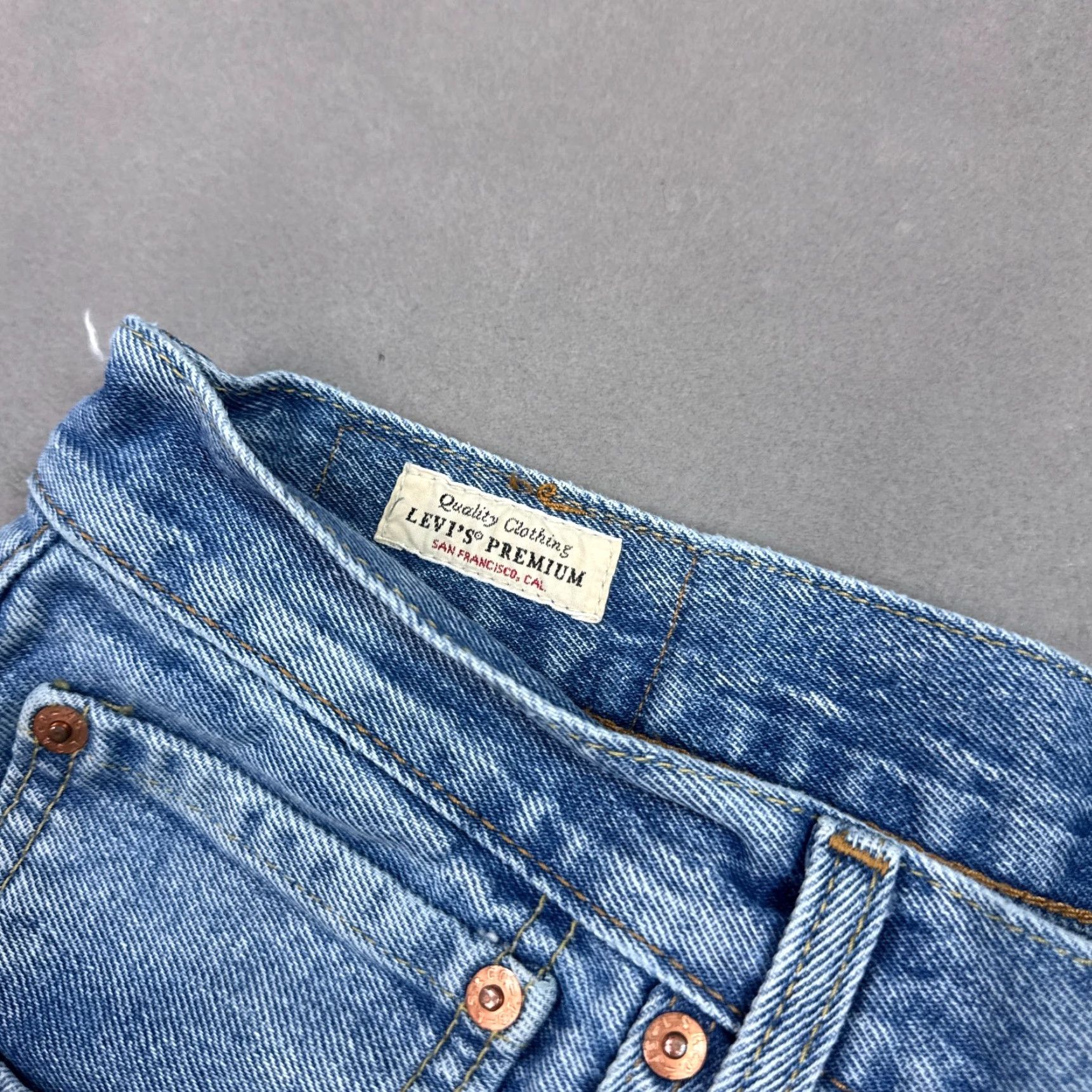Levi's Levi's Jeans 36x30 Blue Denim 551 Straight Denim Pants Faded Washout Vintage Mens Regular Jeans Boys Girls Size US 36 / EU 52 - 7 Thumbnail