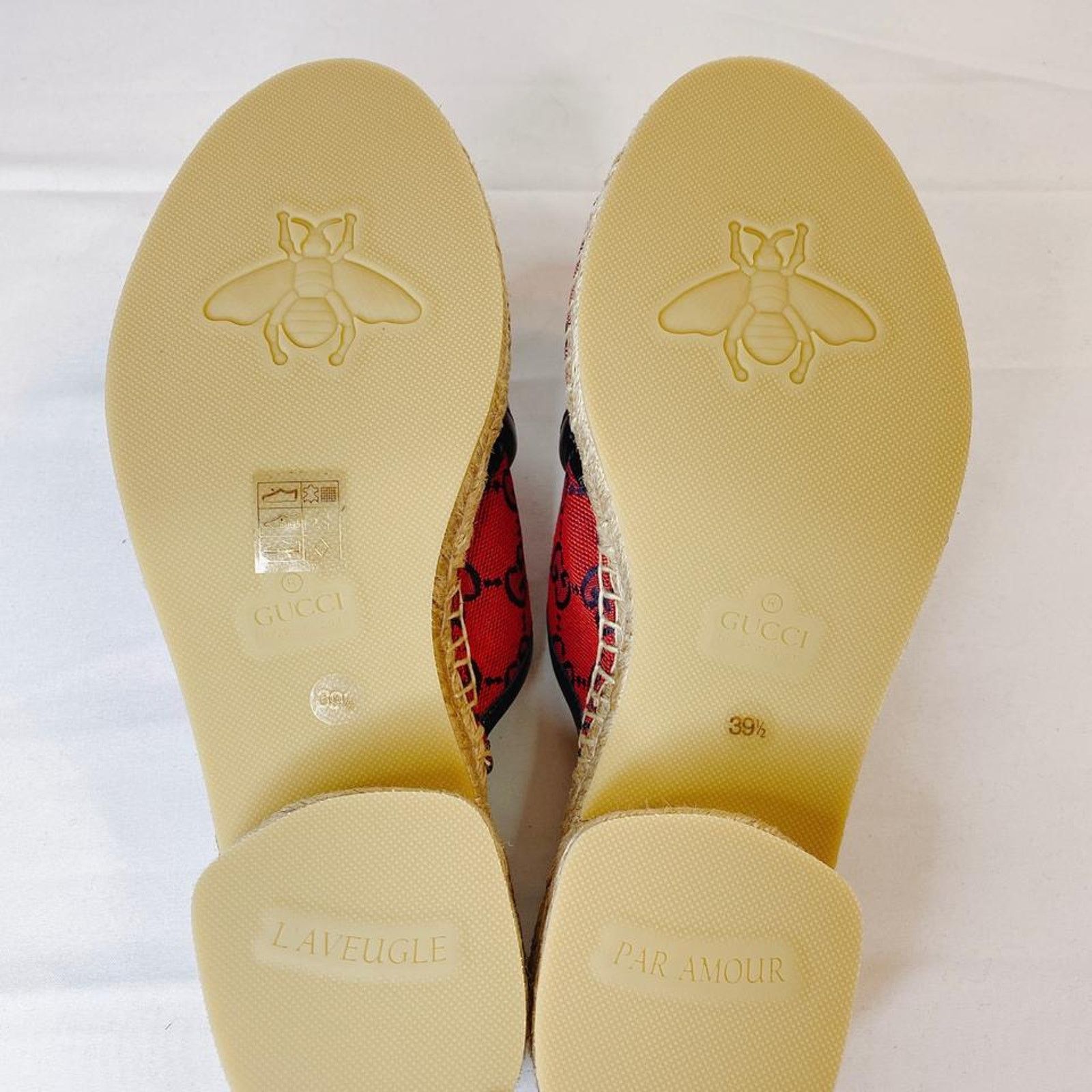 Gucci Pilar GG logo multicolor espadrilles heels slippers Size US 9.5 / IT 39.5 - 5 Thumbnail