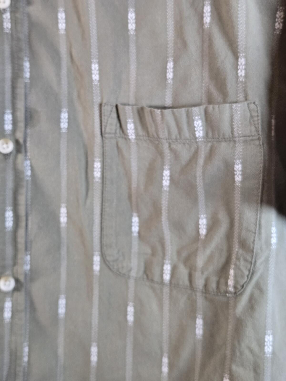 Other Olive 100% Cotton 2XL Stripe Button Down Shirt Boho Size US XXL / EU 58 / 5 - 4 Thumbnail