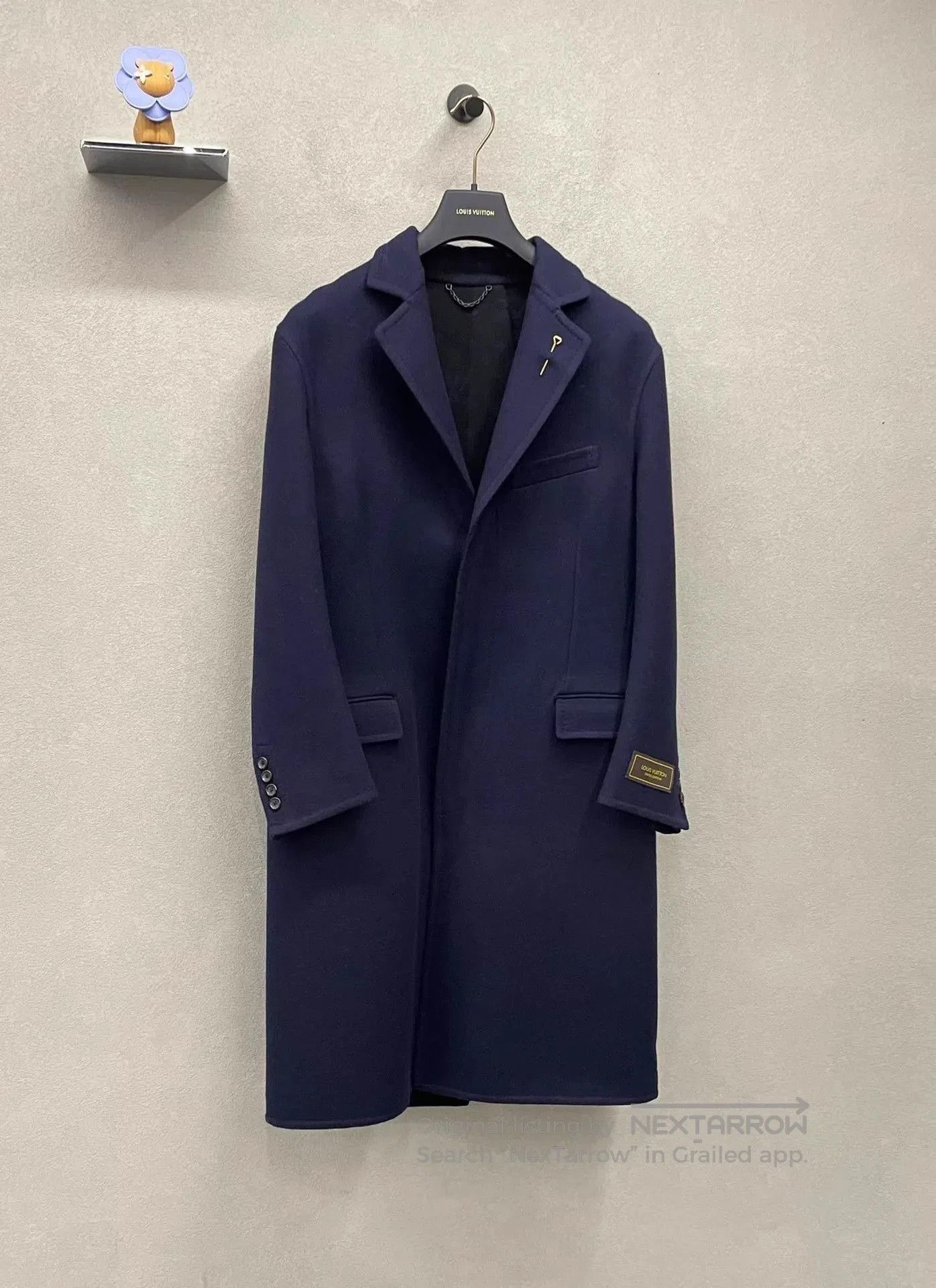 Louis Vuitton Blue Long Structured Coat - Size M. Size US M / EU 48-50 / 2 - 3 Thumbnail