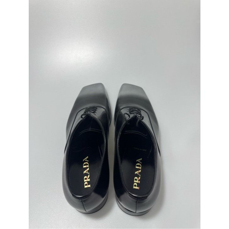 Prada PRADA Runway Silver Square Toe Dress Shoes 2EA165 Black Men’ Size US 8.5 / EU 41-42 - 5 Thumbnail