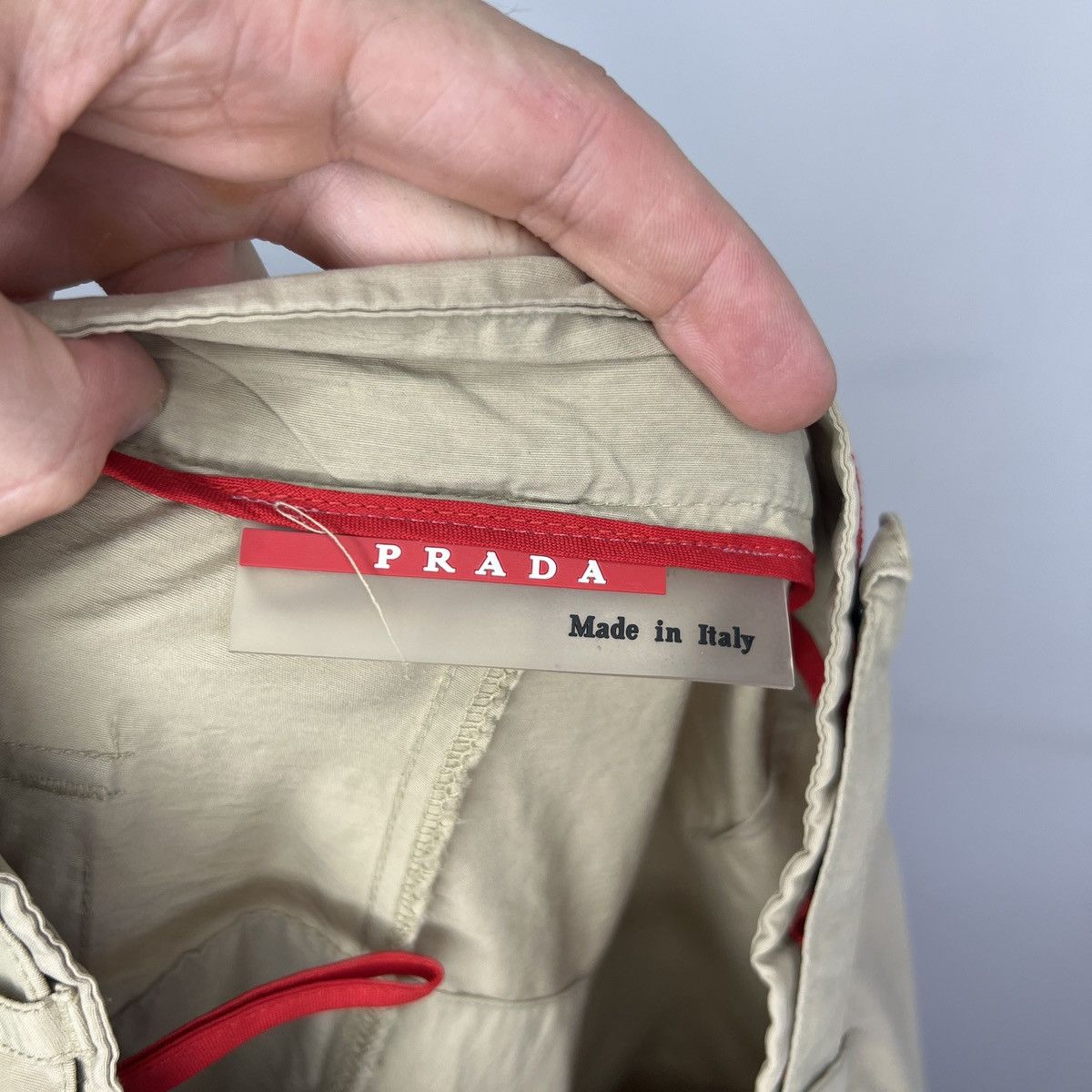 Prada Prada Beige Nylon Pants Red Tab Y2K Size 28" / US 6 / IT 42 - 8 Thumbnail