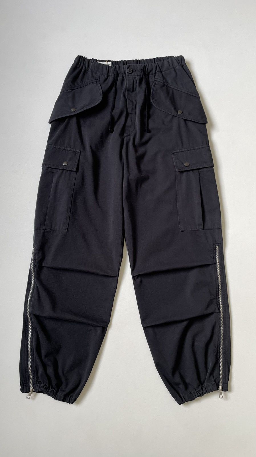 Dries Van Noten Blue Cotton Flight Cargo Trousers Size US 32 / EU 48 - 2 Thumbnail