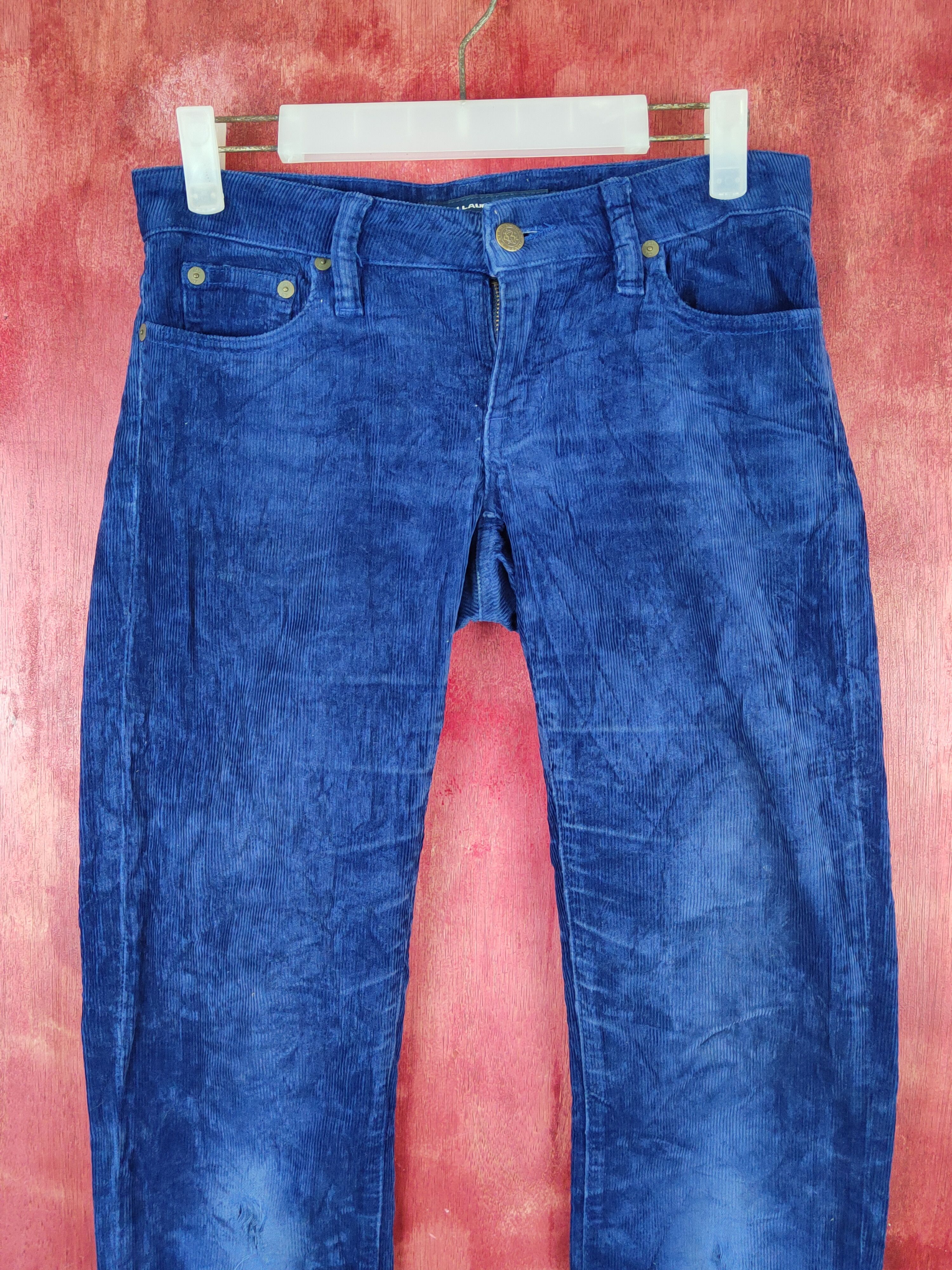 Japanese Brand Ralph Lauren Sport Blue streetwear Corduroy Pants #S1794 Size 25" / US 0 / IT 36 - 2 Thumbnail