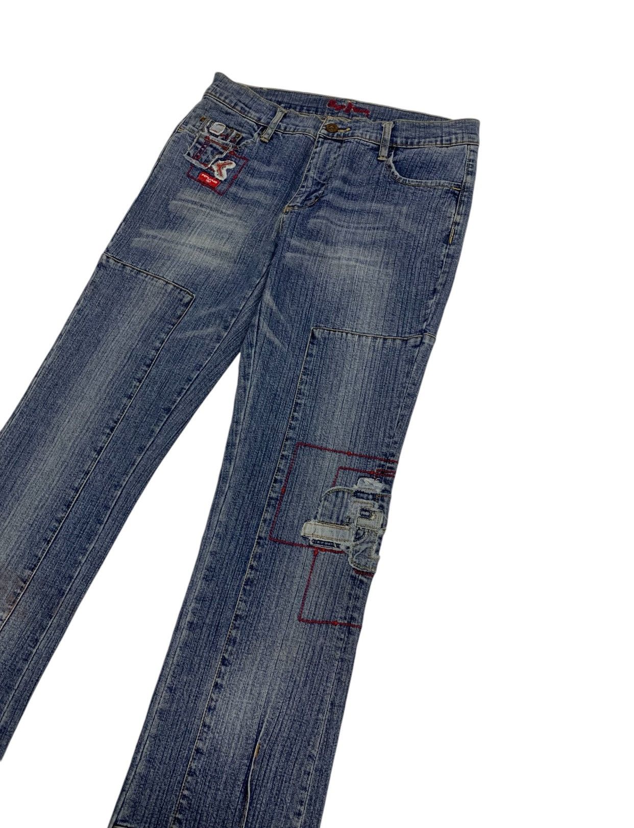 Japanese Brand × Le Grande Bleu (L.G.B.) × Pepe Jeans Pepe Jeans Patchwork Slim Stretchable Jeans Size 30" / US 8 / IT 44 - 1 Thumbnail